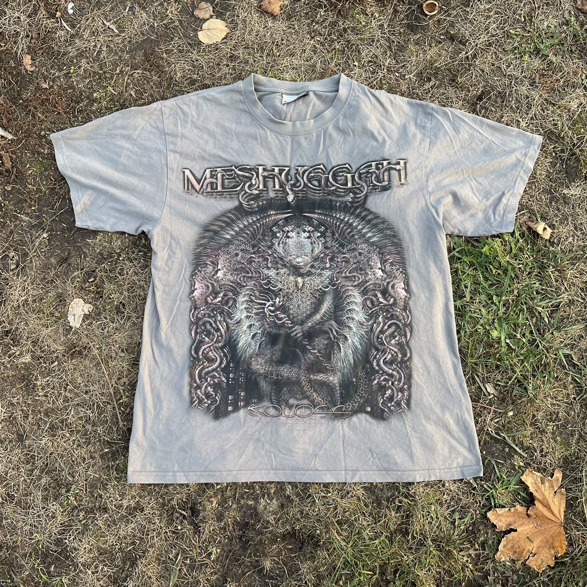 Vintage Vintage Y2K Meshuggah Graphic Tee Sun Faded Grunge Slim XL Size US XL / EU 56 / 4 - 1 Thumbnail