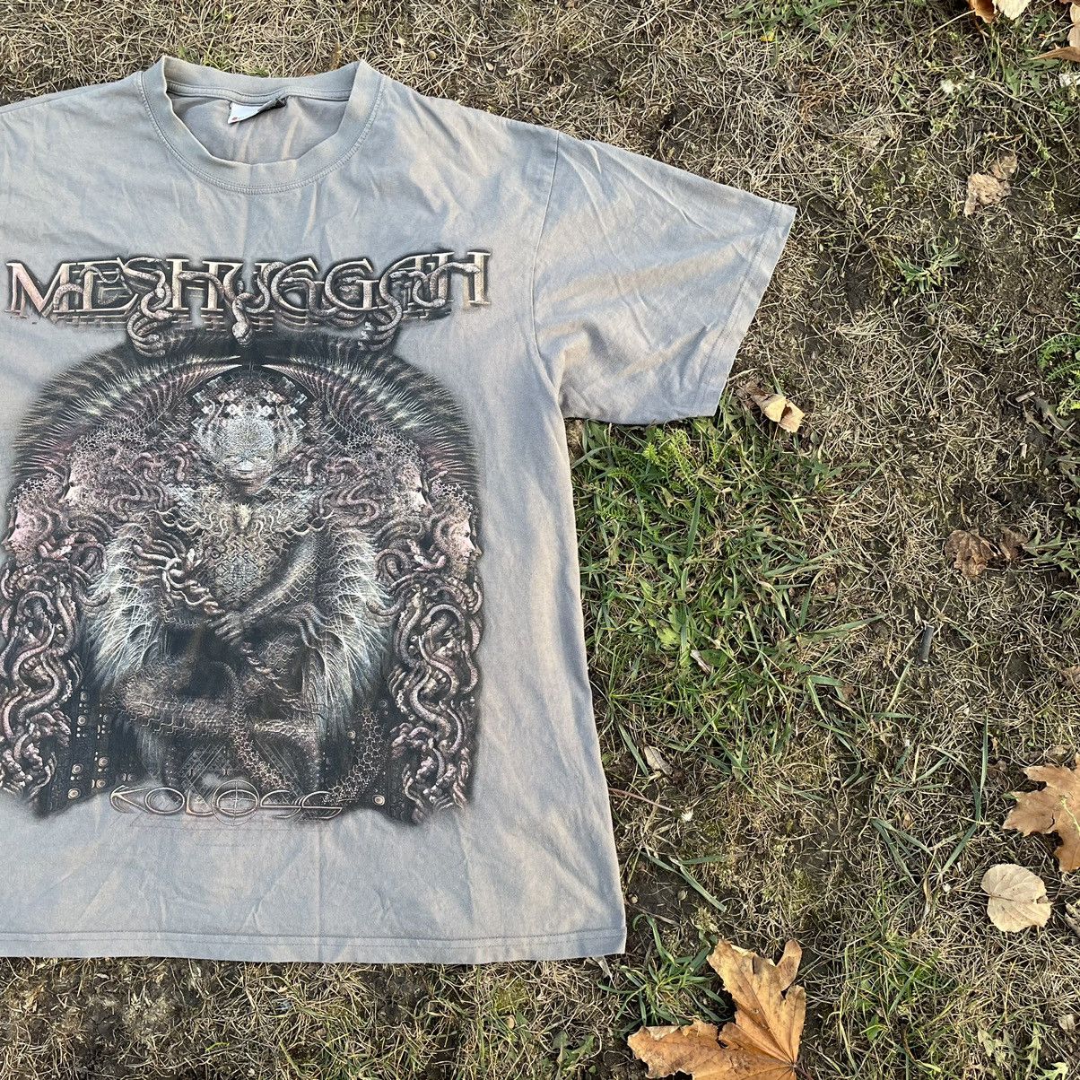 Vintage Vintage Y2K Meshuggah Graphic Tee Sun Faded Grunge Slim XL Size US XL / EU 56 / 4 - 3 Thumbnail