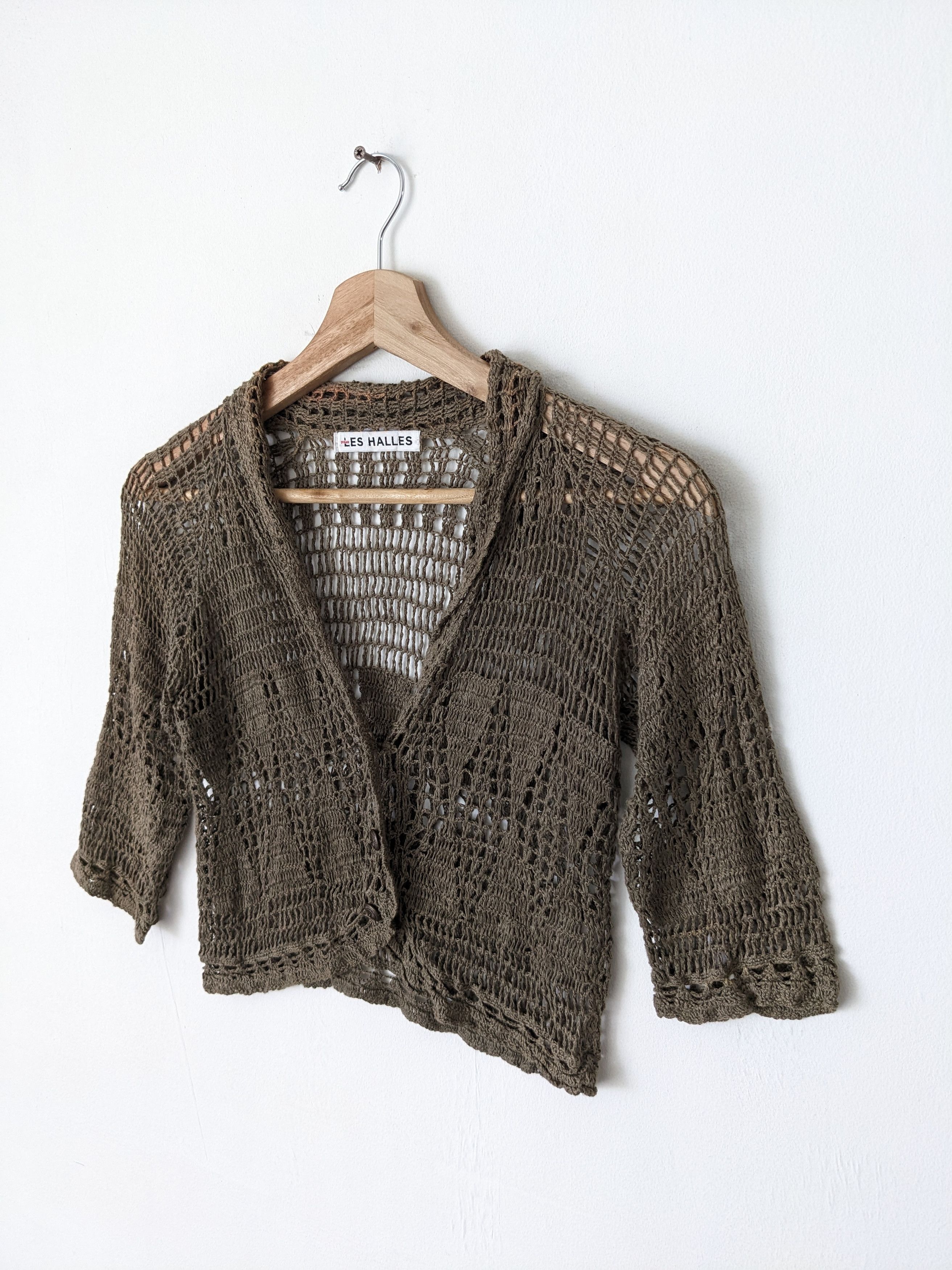Designer × Vintage Vintage Les Halles Fishnet Cardigan Size XXS / US 00 / IT 34 - 2 Thumbnail