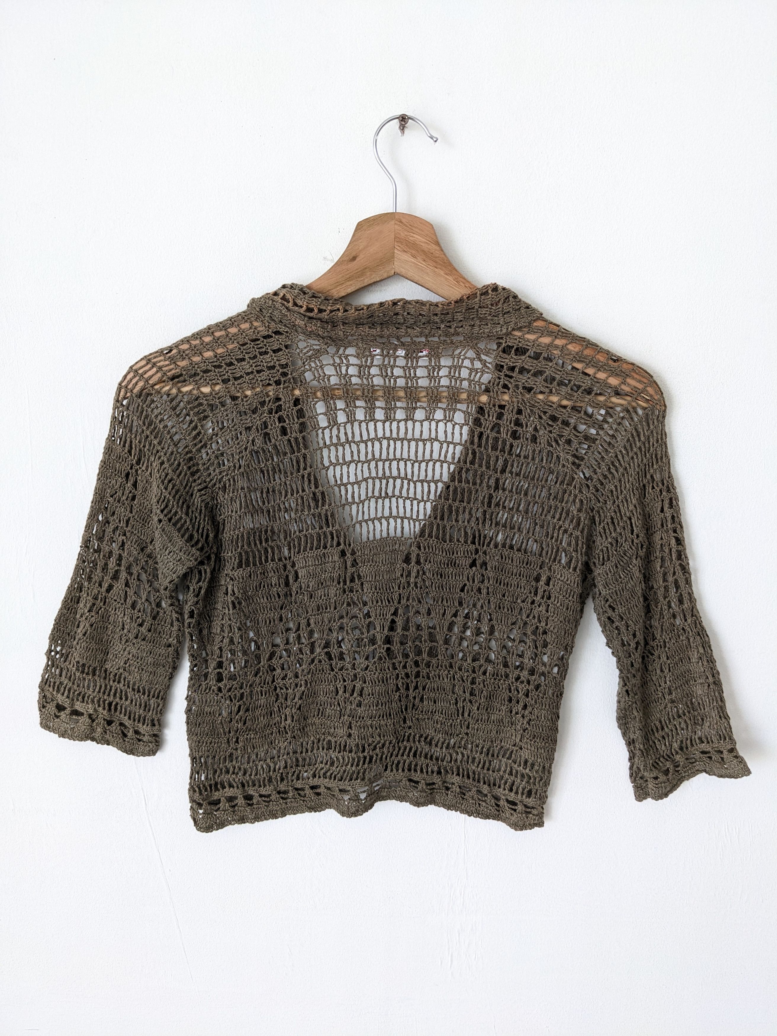 Designer × Vintage Vintage Les Halles Fishnet Cardigan Size XXS / US 00 / IT 34 - 11 Thumbnail
