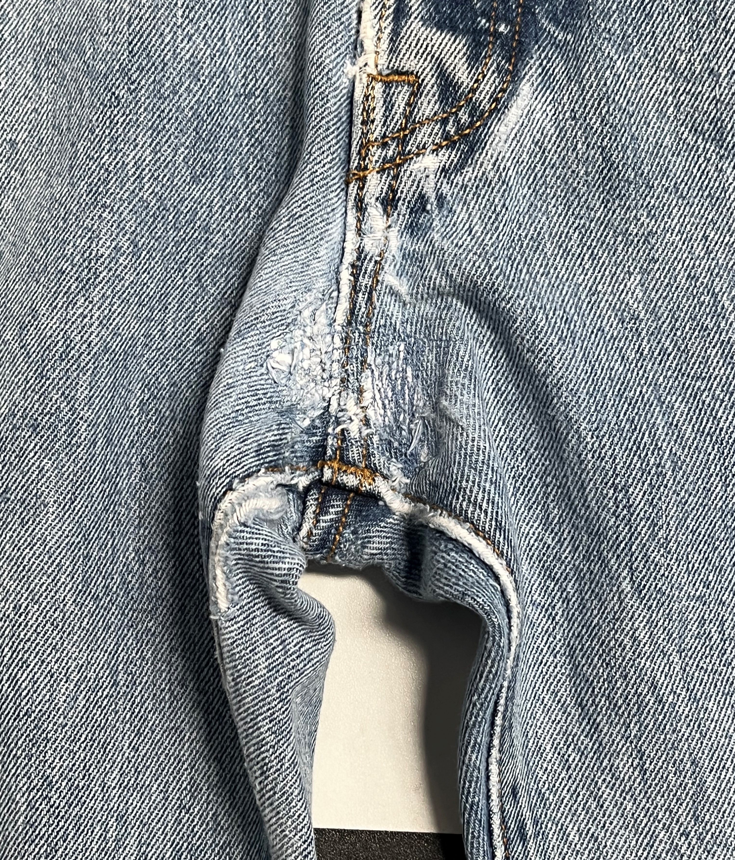 Levi's Vintage Levis 501 Jeans Distressed Denim L107 Size US 34 / EU 50 - 10 Thumbnail