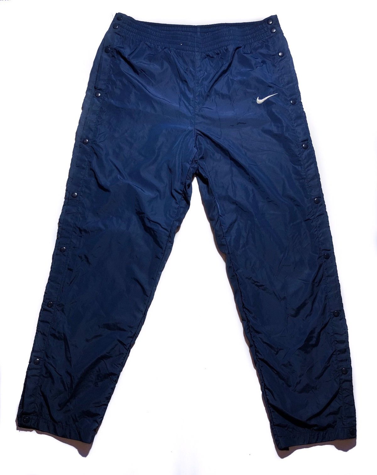 Vintage 90's Nike Side Snap Button Swoosh Nylon Pants