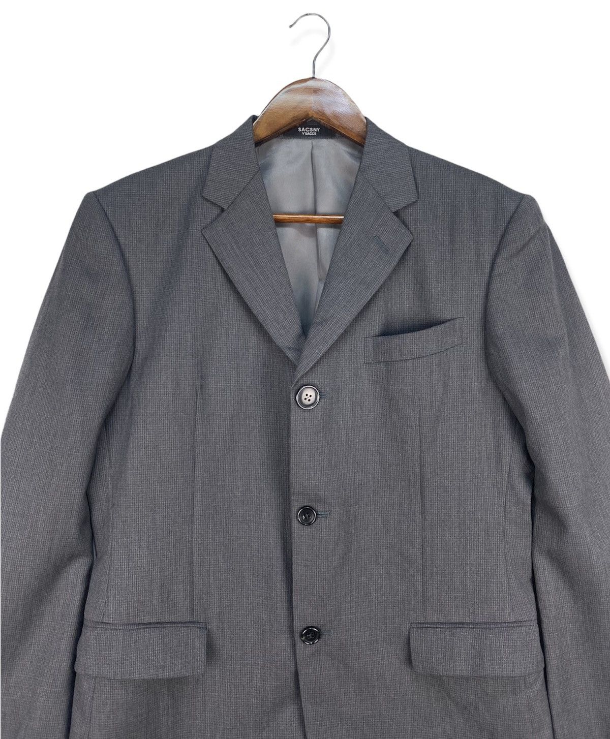 Yohji Yamamoto Sacsny Y’saccs By Yohji Yamamoto Grey Blazer Size US M / EU 48-50 / 2 - 3 Thumbnail