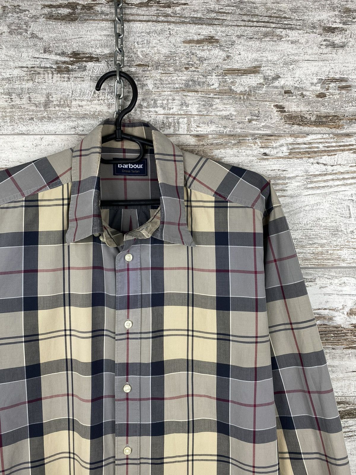 Barbour Mens Vintage Dress Tartan shirt button up Luxury novacheck Size US M / EU 48-50 / 2 - 2 Thumbnail