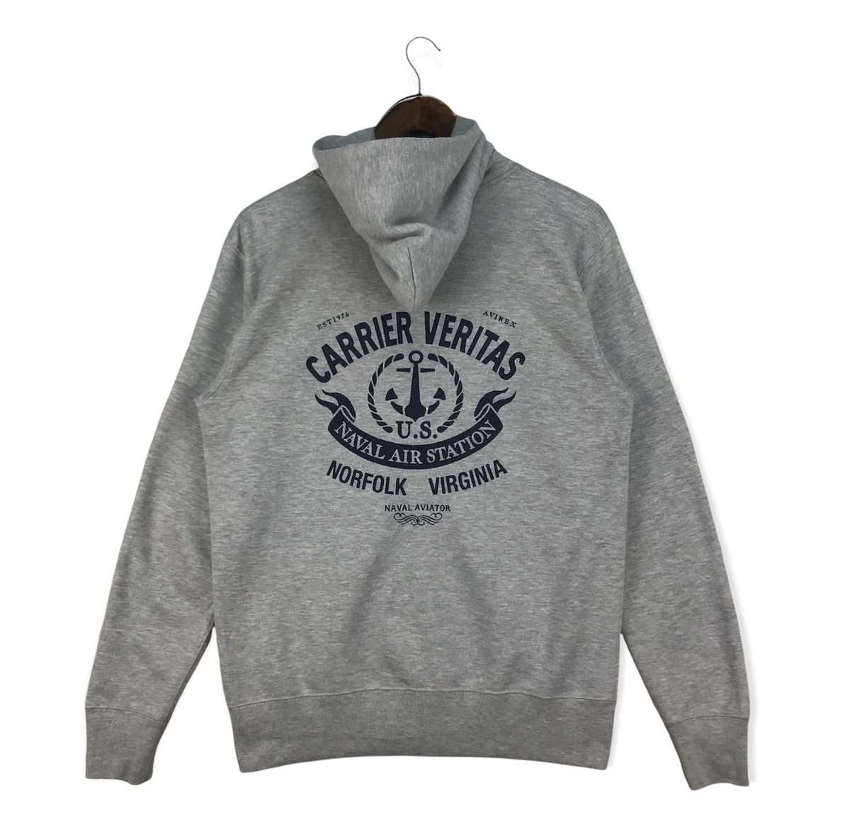 Avirex Vintage Avirex Us Naval Hoodies Size US L / EU 52-54 / 3 - 1 Thumbnail