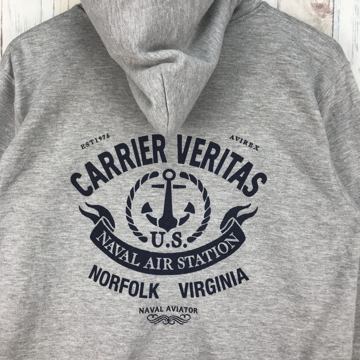 Avirex Vintage Avirex Us Naval Hoodies Size US L / EU 52-54 / 3 - 5 Thumbnail