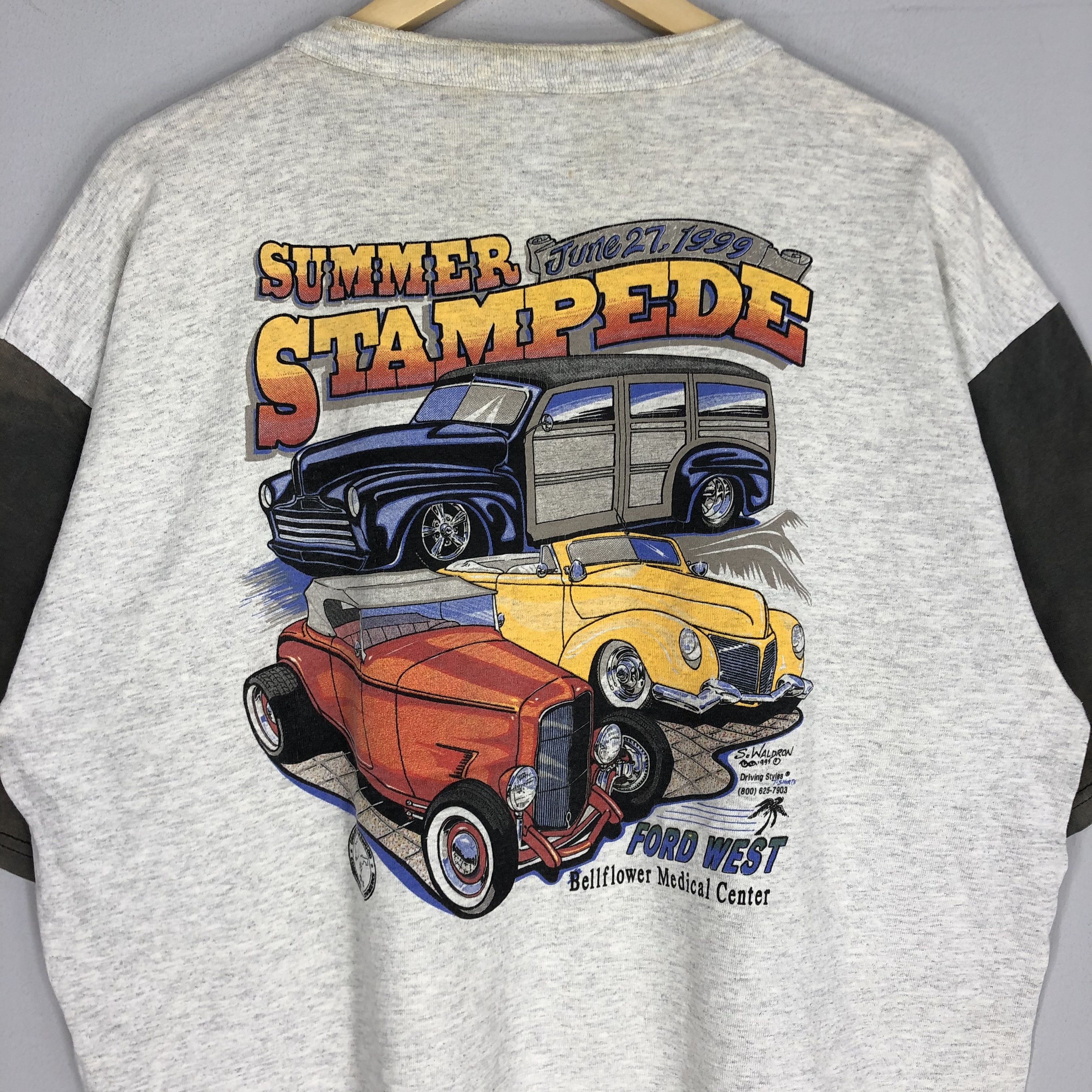 Vintage 99 Summer Stempede Classic Car Festival T Shirt