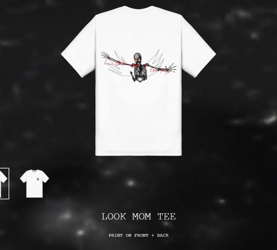 Travis Scott Extra Large XL Cactus Jack Look Mom I Can Fly White Tee Size US XL / EU 56 / 4 - 7 Thumbnail