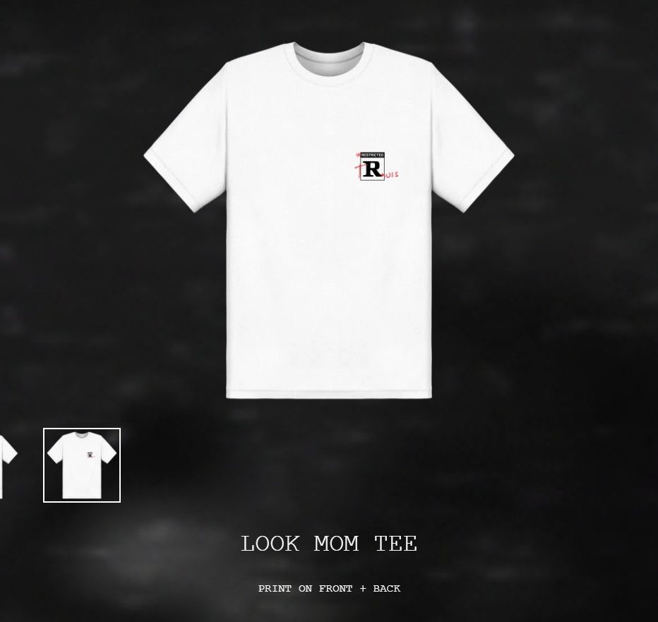 Travis Scott Large Cactus Jack AstroWorld Look Mom I Can Fly White Tee Size US L / EU 52-54 / 3 - 8 Thumbnail