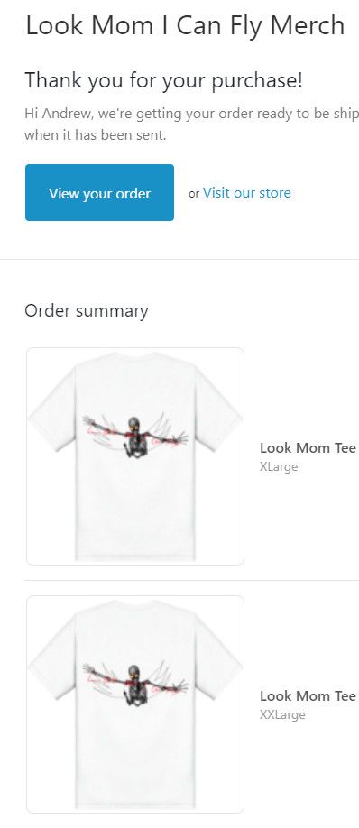 Travis Scott Large Cactus Jack AstroWorld Look Mom I Can Fly White Tee Size US L / EU 52-54 / 3 - 10 Thumbnail