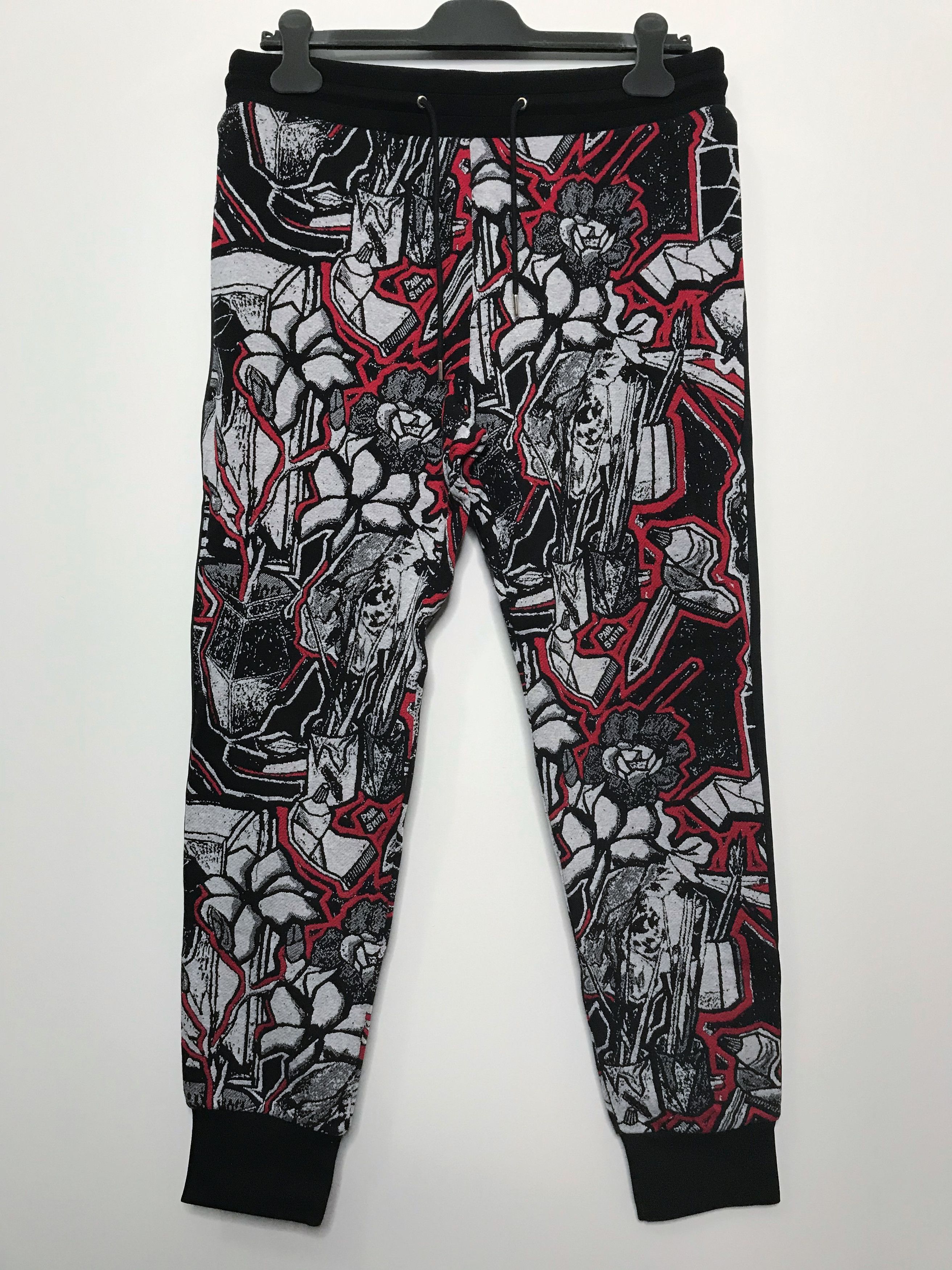 image of Paul Smith Small - Artist Studio Print Side Stripe Jogger Pants - Fw19, Men's (Size 30)