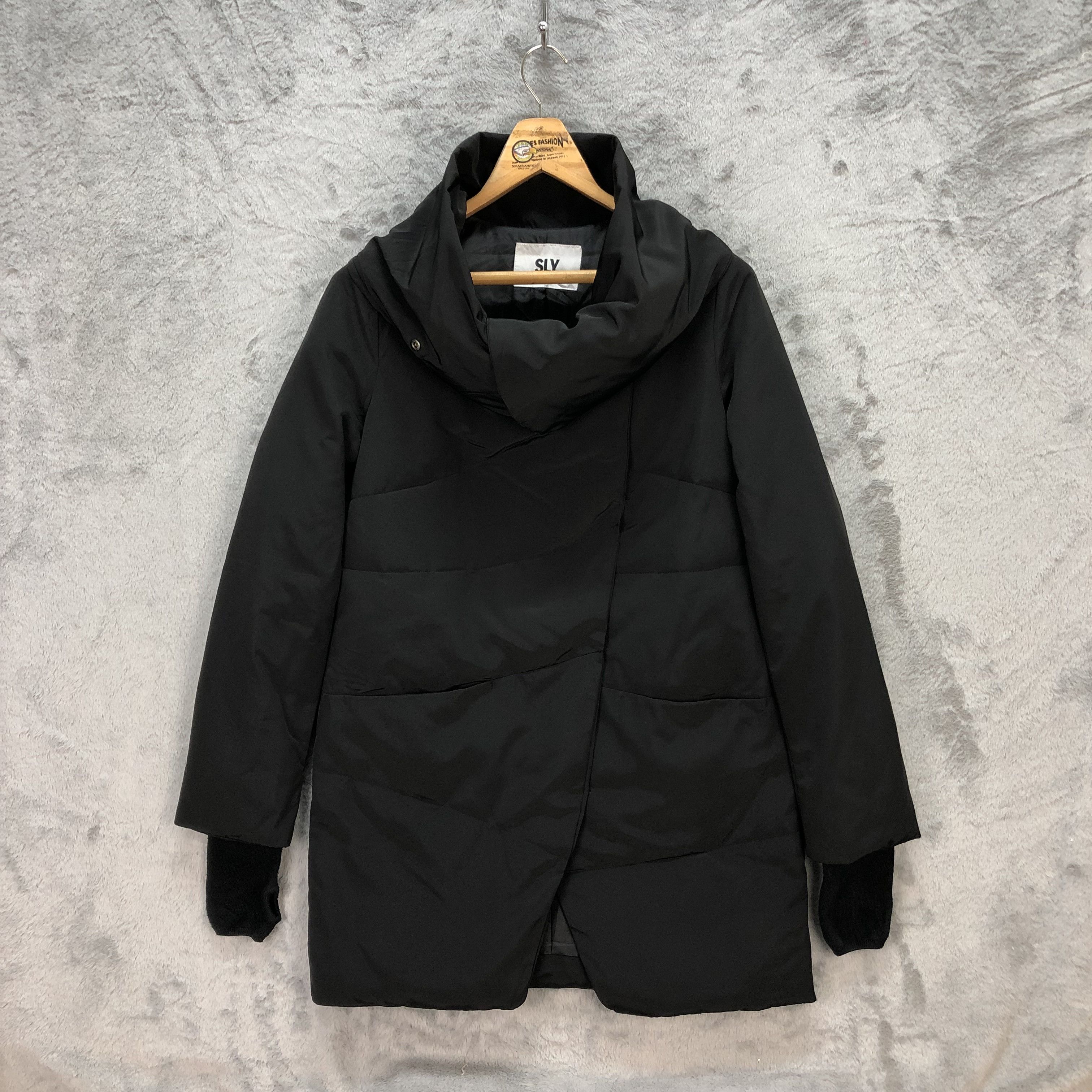 Japanese Brand SLY OVER COLLARED TECHWEAR PUFFER JACKET #5817-208 Size US S / EU 44-46 / 1 - 2 Thumbnail
