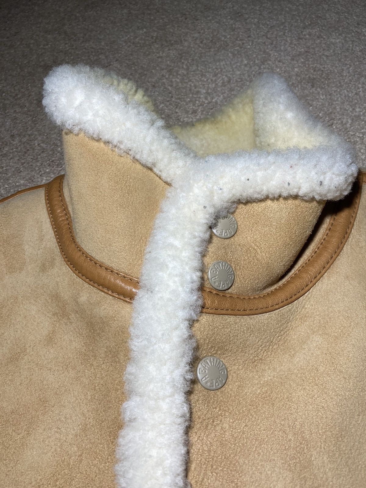 Bape 2012 Bape Sheepskin Fur Sleeveless Vest Mountain Ape Brown Size US M / EU 48-50 / 2 - 4 Thumbnail
