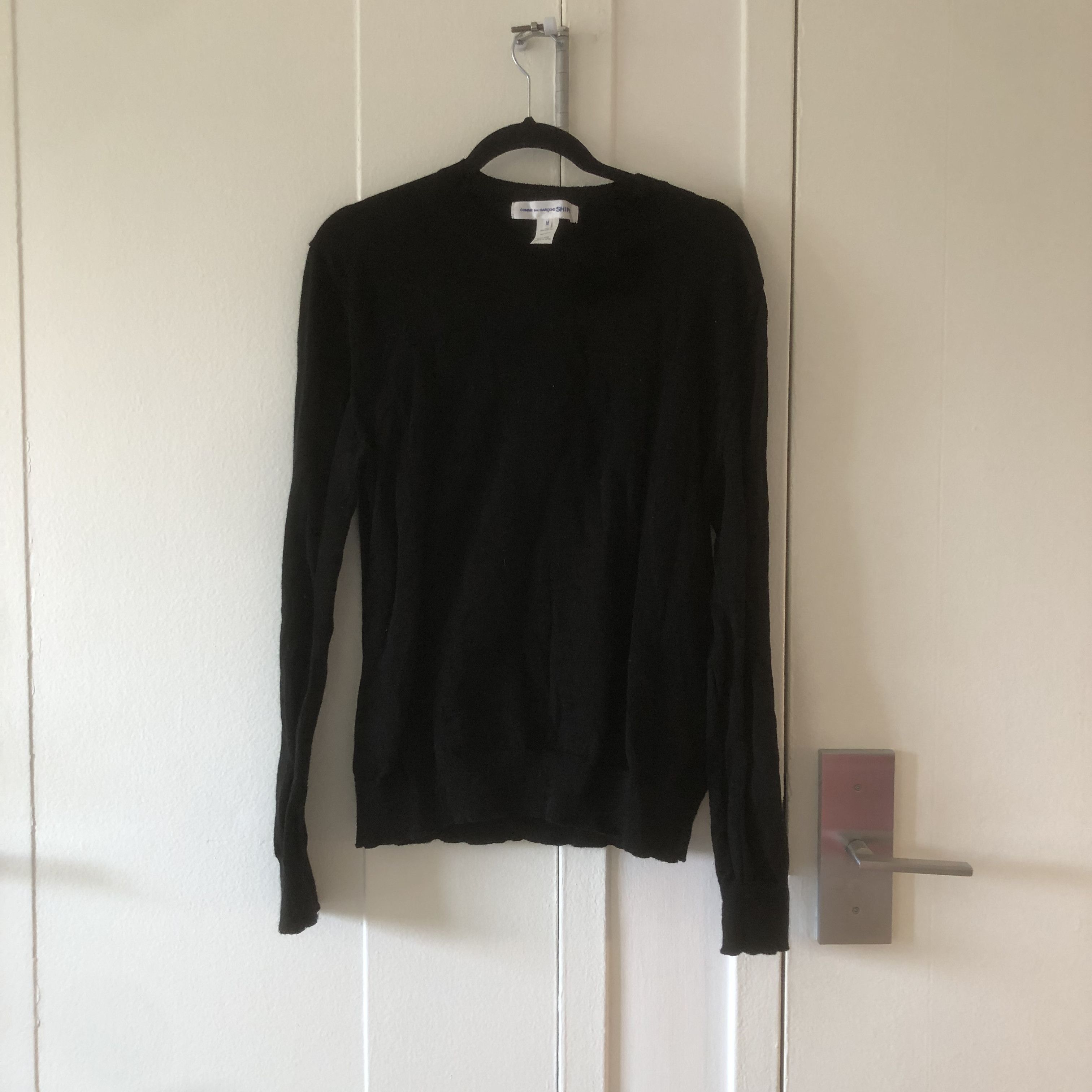 image of Comme Des Garcons x Comme Des Garcons Shirt Comme Des Garçons Shirt Knit Sweater in Black (Size Med