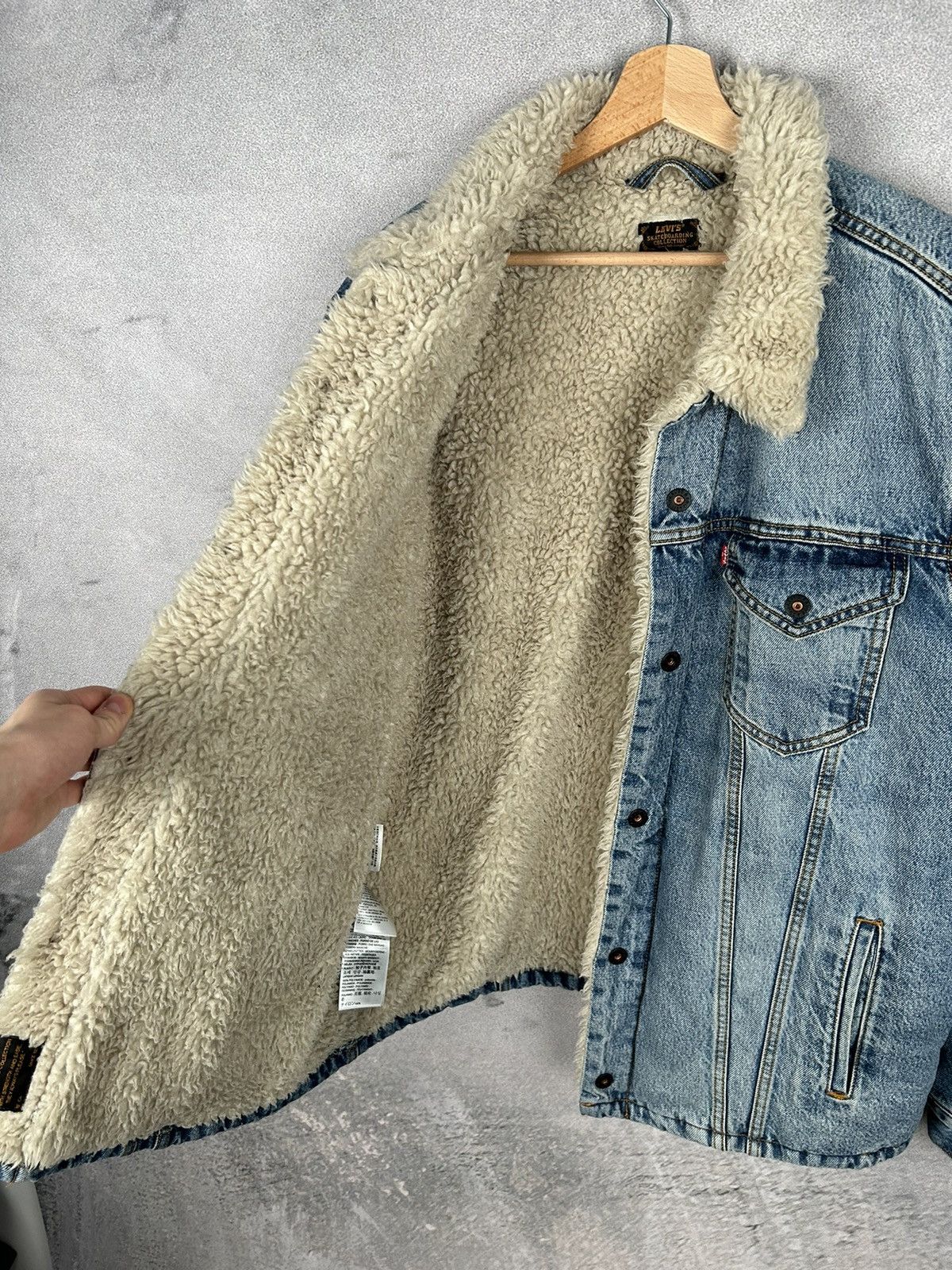 Levi's Levi’s Skateboards Sherpa Denim Jacket Winter Size US XL / EU 56 / 4 - 5 Thumbnail