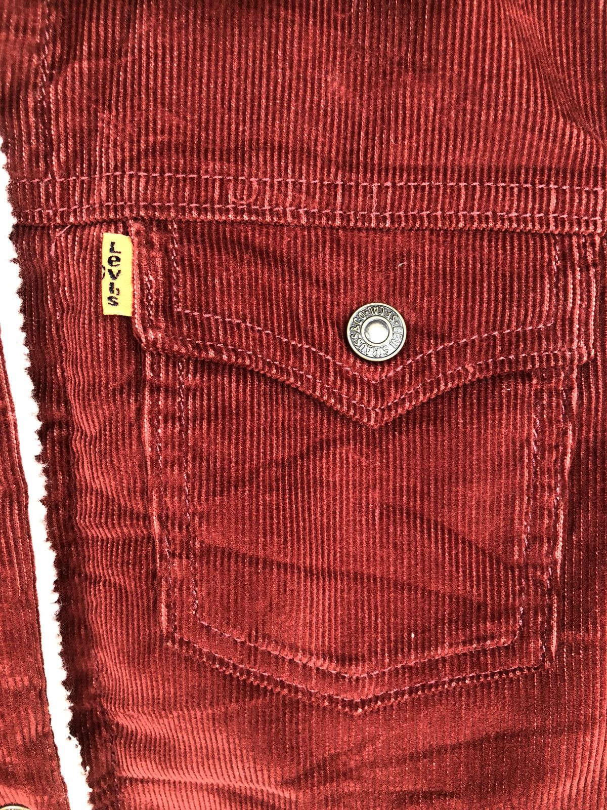 Levi's Made & Crafted SICK🔥OG Levi's Orange Tab Sherpa Lining Velour Trucker Size US S / EU 44-46 / 1 - 6 Thumbnail