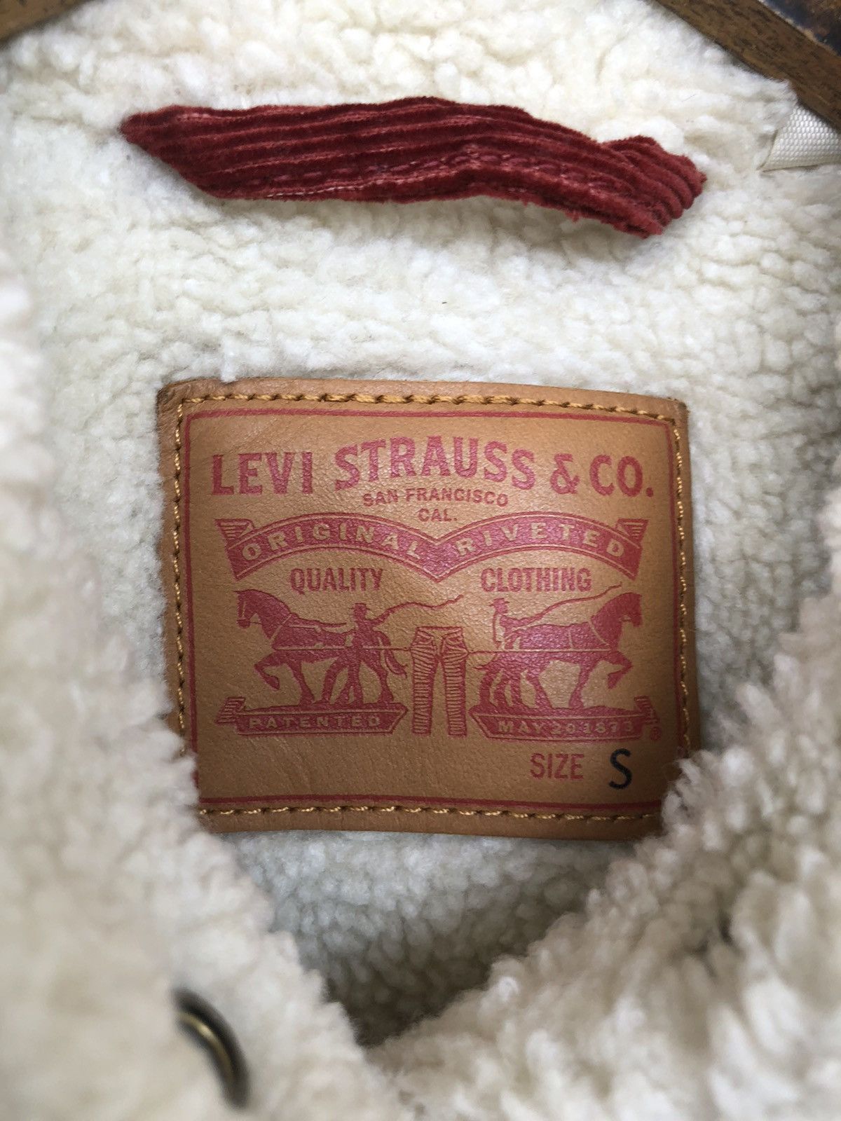 Levi's Made & Crafted SICK🔥OG Levi's Orange Tab Sherpa Lining Velour Trucker Size US S / EU 44-46 / 1 - 7 Thumbnail