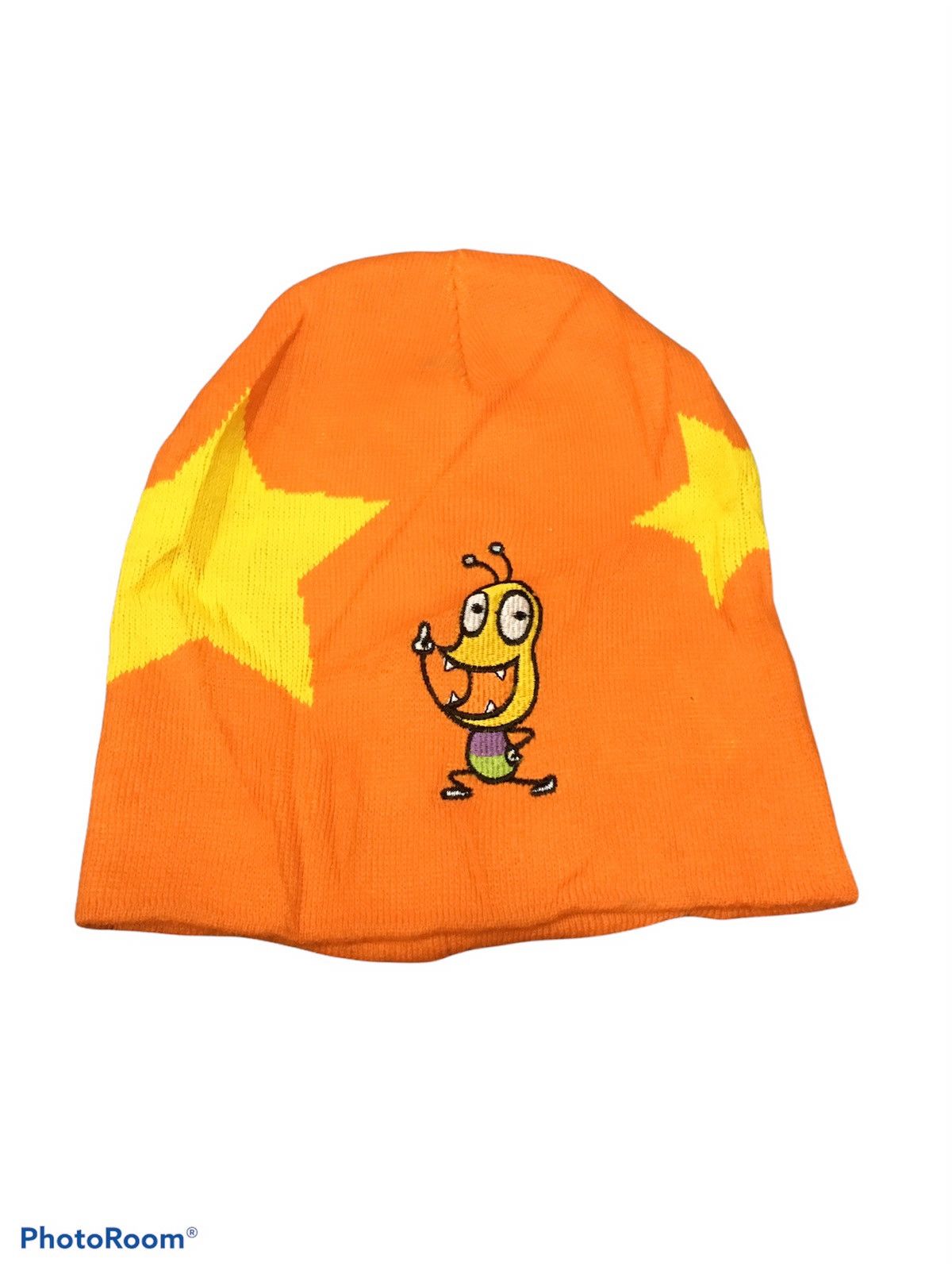 image of Urumadelvi Cartoon Network Banana Beanie in Orange, Men's