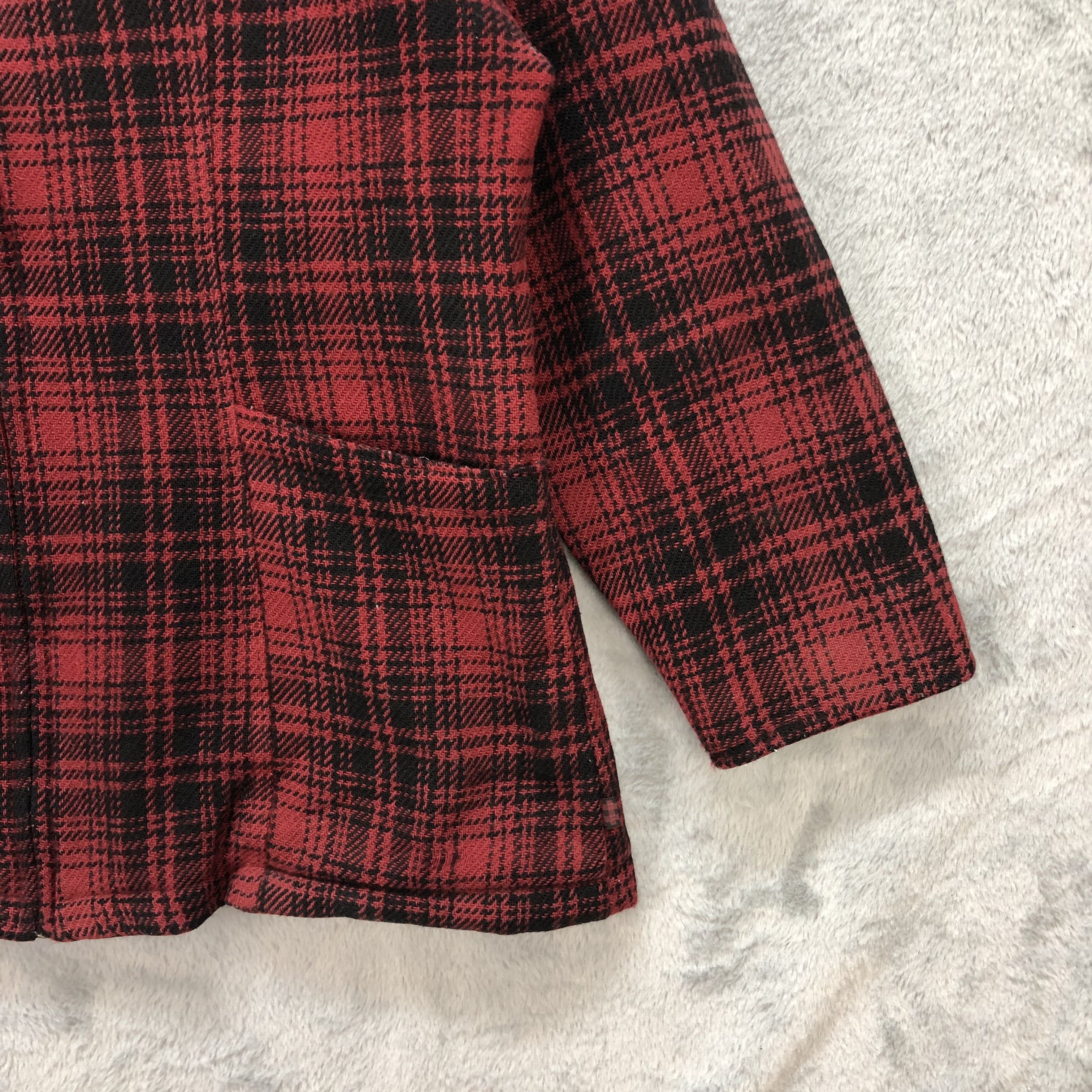 Vintage RARE🔥 WOOLRICH RED TARTAN WOOL JACKET #5913-213 Size M / US 6-8 / IT 42-44 - 5 Thumbnail