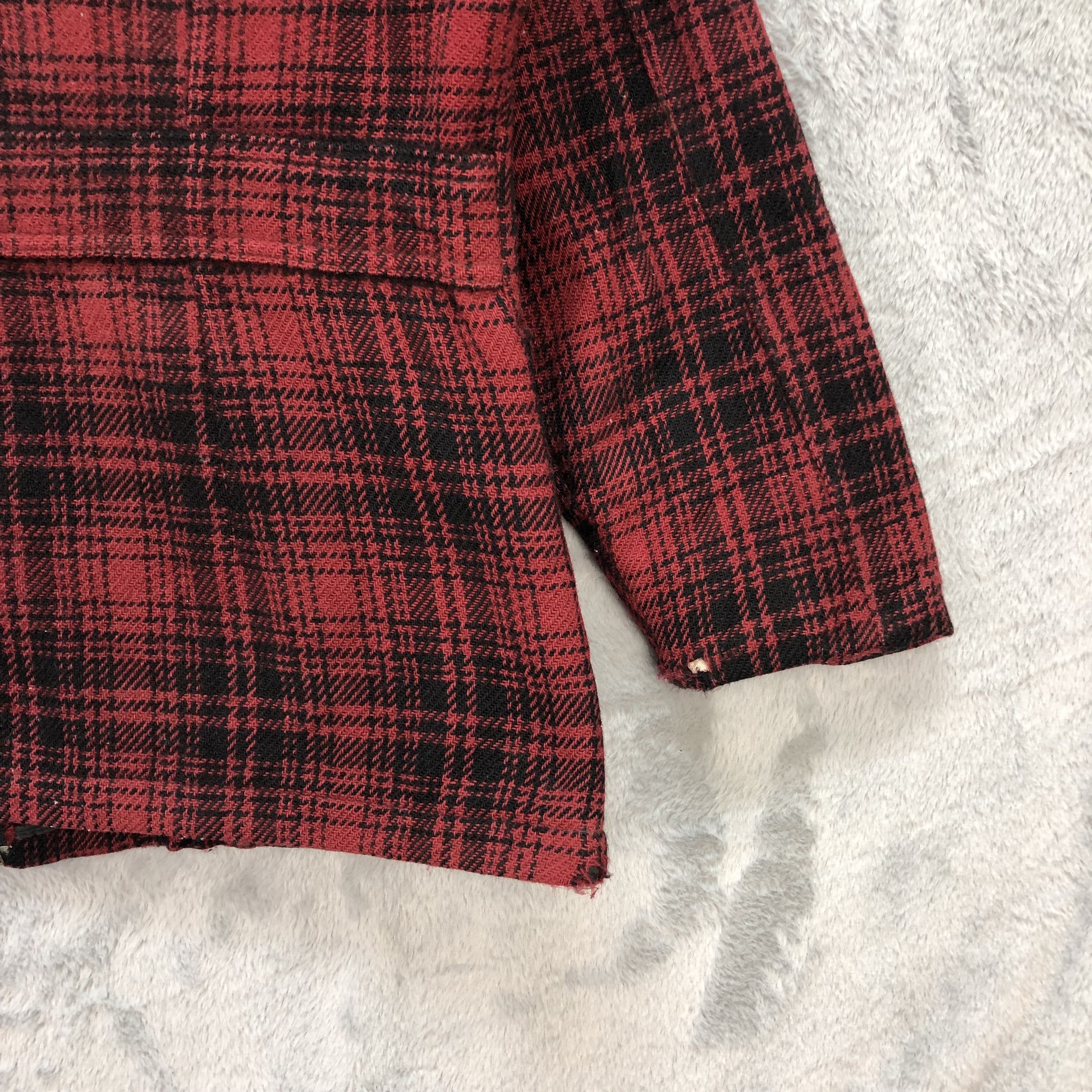 Vintage RARE🔥 WOOLRICH RED TARTAN WOOL JACKET #5913-213 Size M / US 6-8 / IT 42-44 - 11 Thumbnail