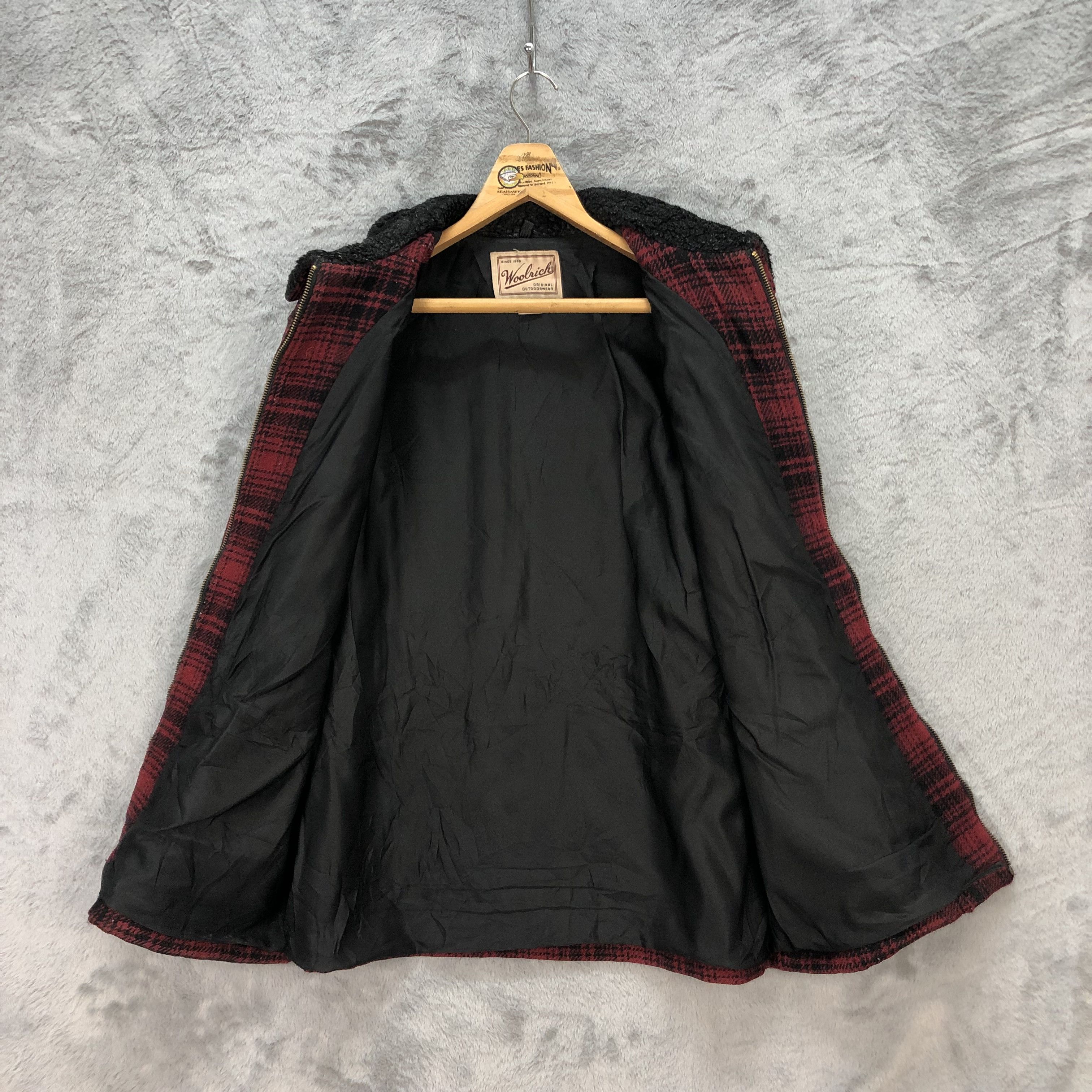 Vintage RARE🔥 WOOLRICH RED TARTAN WOOL JACKET #5913-213 Size M / US 6-8 / IT 42-44 - 6 Thumbnail