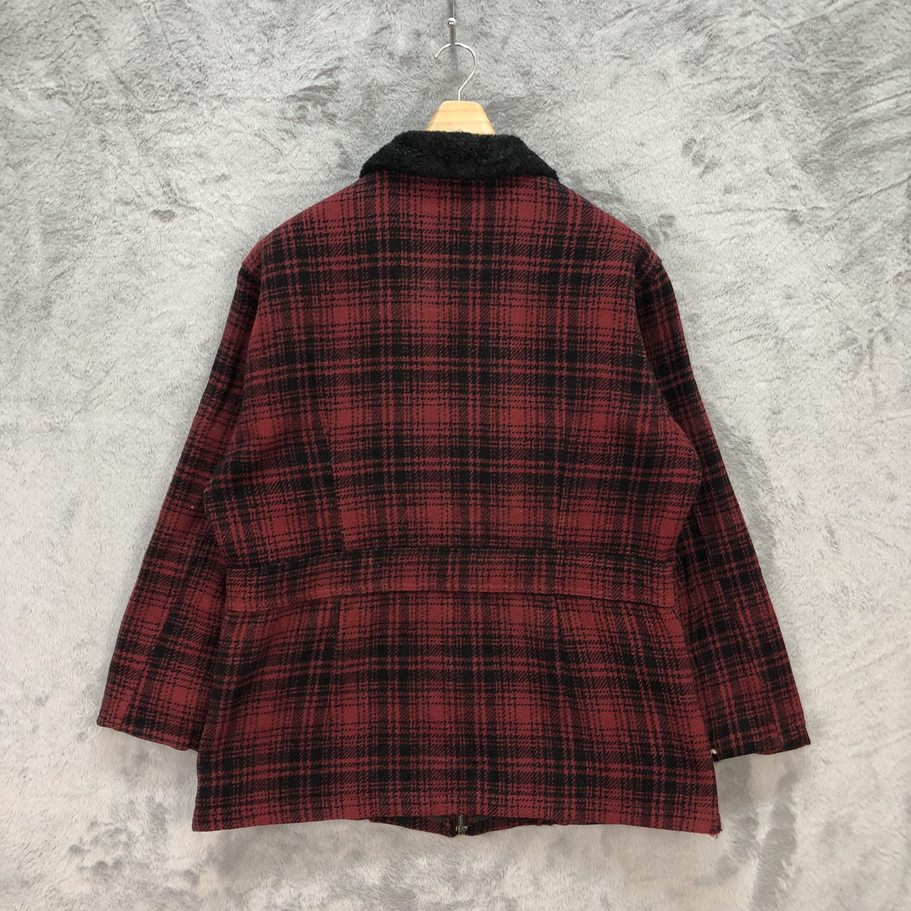 Vintage RARE🔥 WOOLRICH RED TARTAN WOOL JACKET #5913-213 Size M / US 6-8 / IT 42-44 - 10 Thumbnail