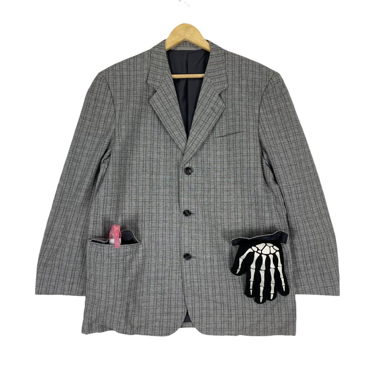 Comme des Garcons Homme 🌟ARCHIVE AW95 CDG HOMME Striped Blazer Coat Size 46S - 1 Thumbnail
