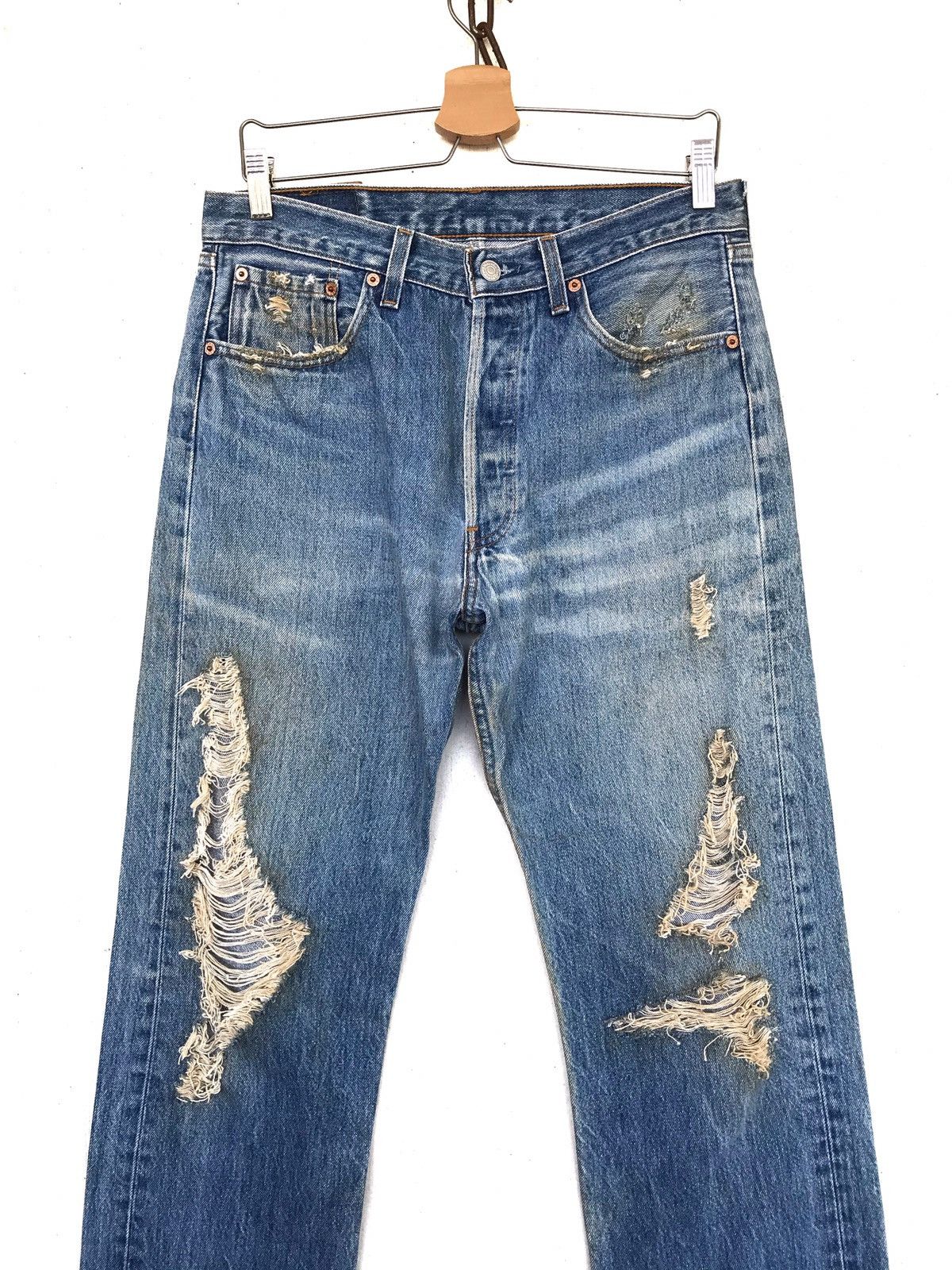 Levi's Vintage Clothing Vintage Levis 501 Kurt Cobain Distressed Size US 31 - 2 Thumbnail