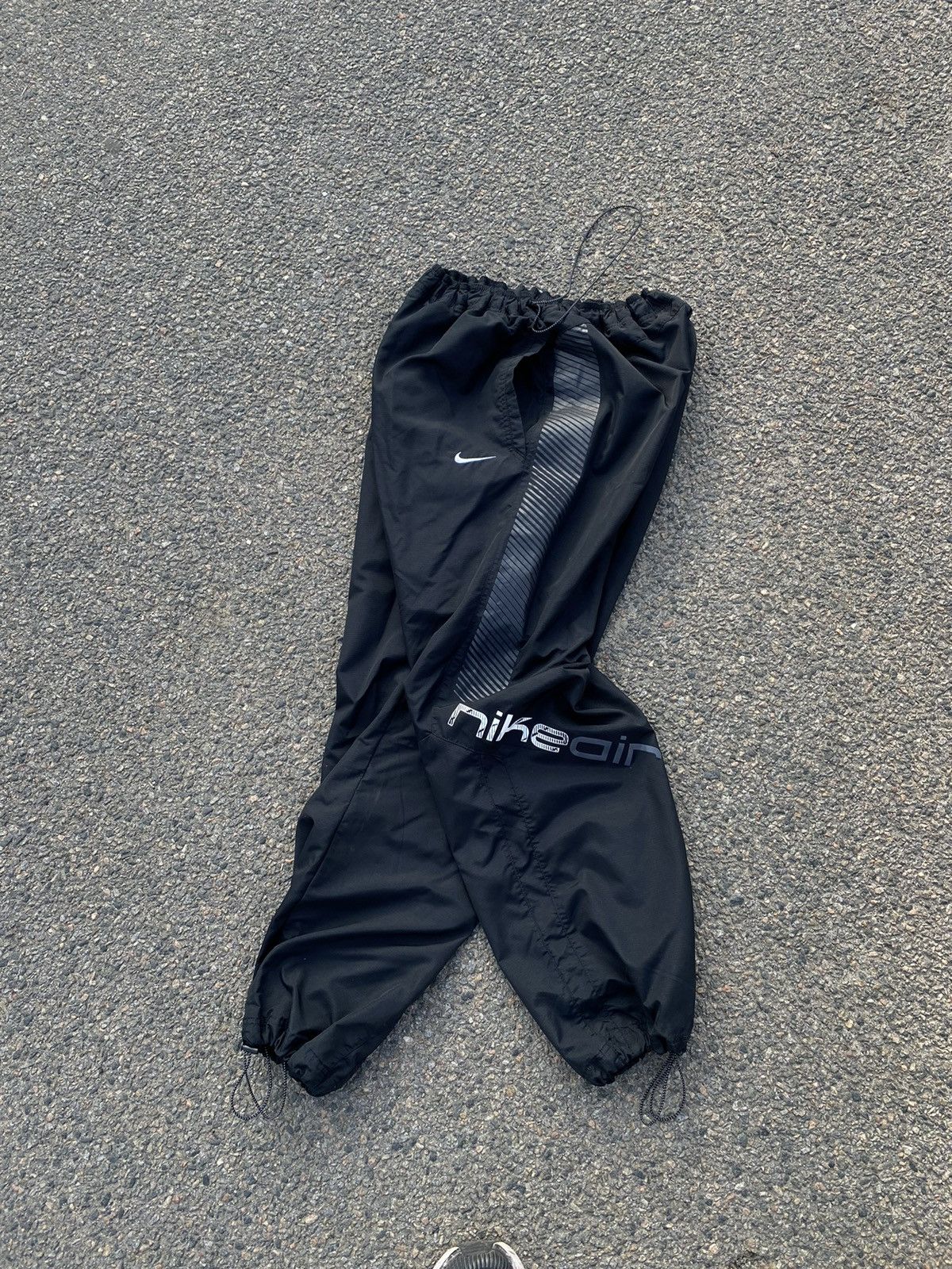 Image of Mens Nike Vintage Drill Pants Streetwear Sweatpants Y2K in Black (Size 36)