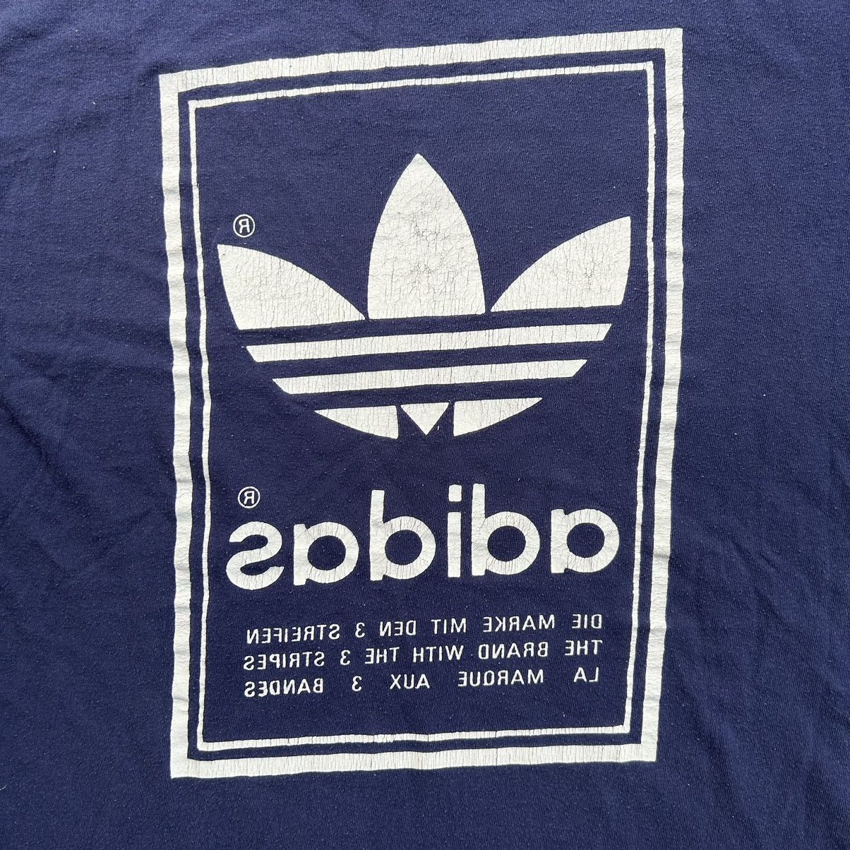 Adidas × Vintage Vintage 90s Adidas Trefoil Logo Double Sided T Shirt Size US M / EU 48-50 / 2 - 4 Thumbnail