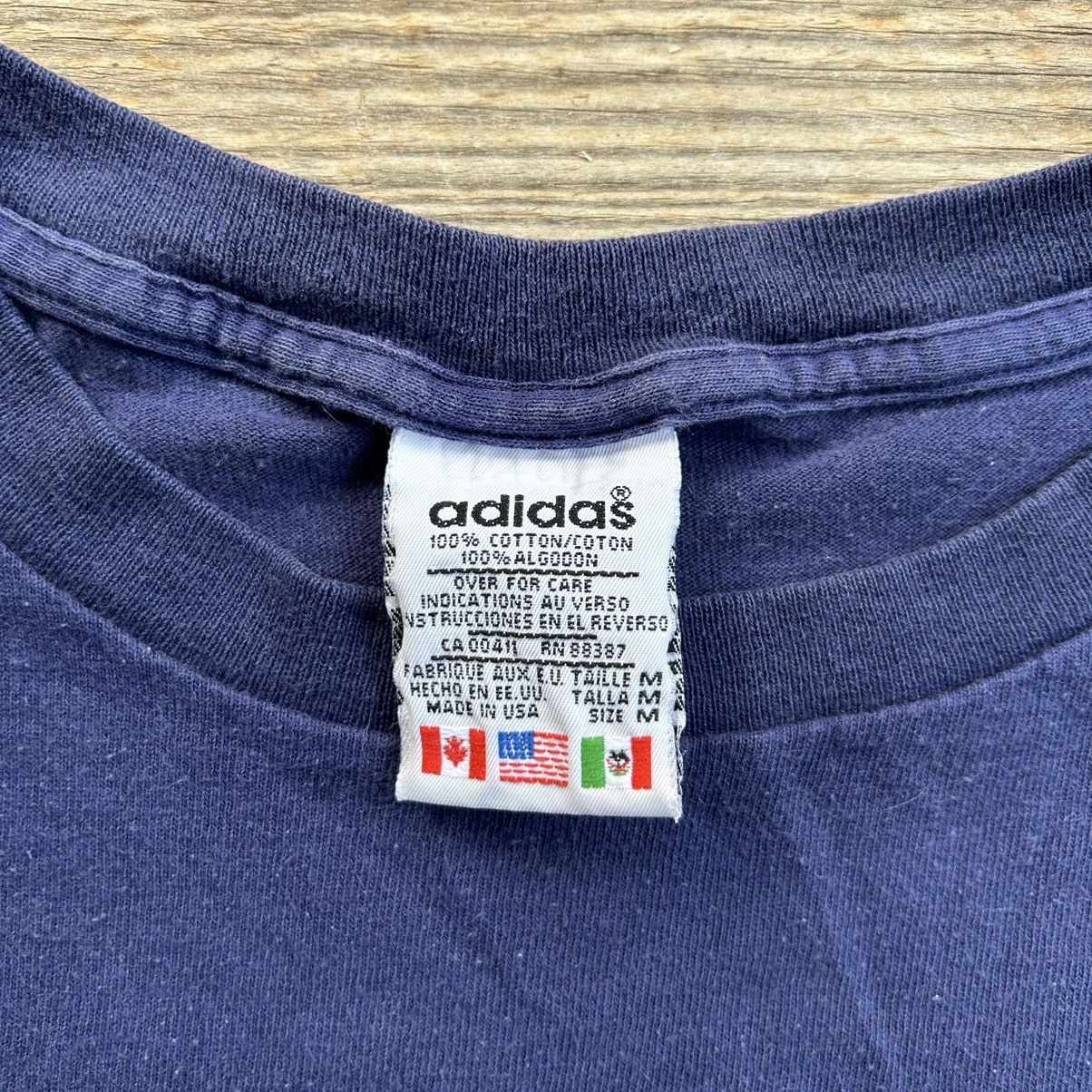 Adidas × Vintage Vintage 90s Adidas Trefoil Logo Double Sided T Shirt Size US M / EU 48-50 / 2 - 5 Thumbnail