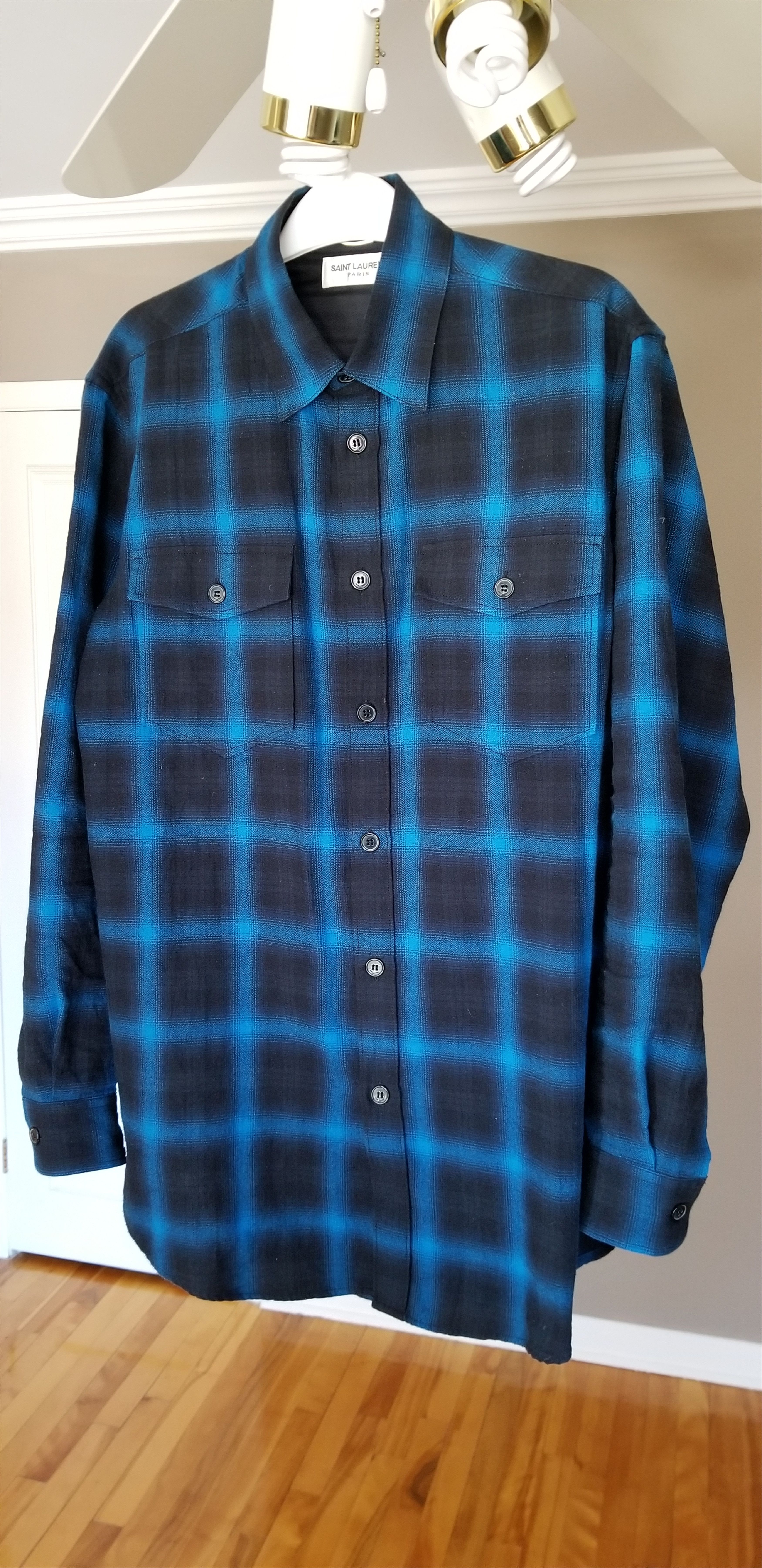 Saint Laurent Paris Saint Laurent Paris Shadow Shirt Size US M / EU 48-50 / 2 - 1 Thumbnail