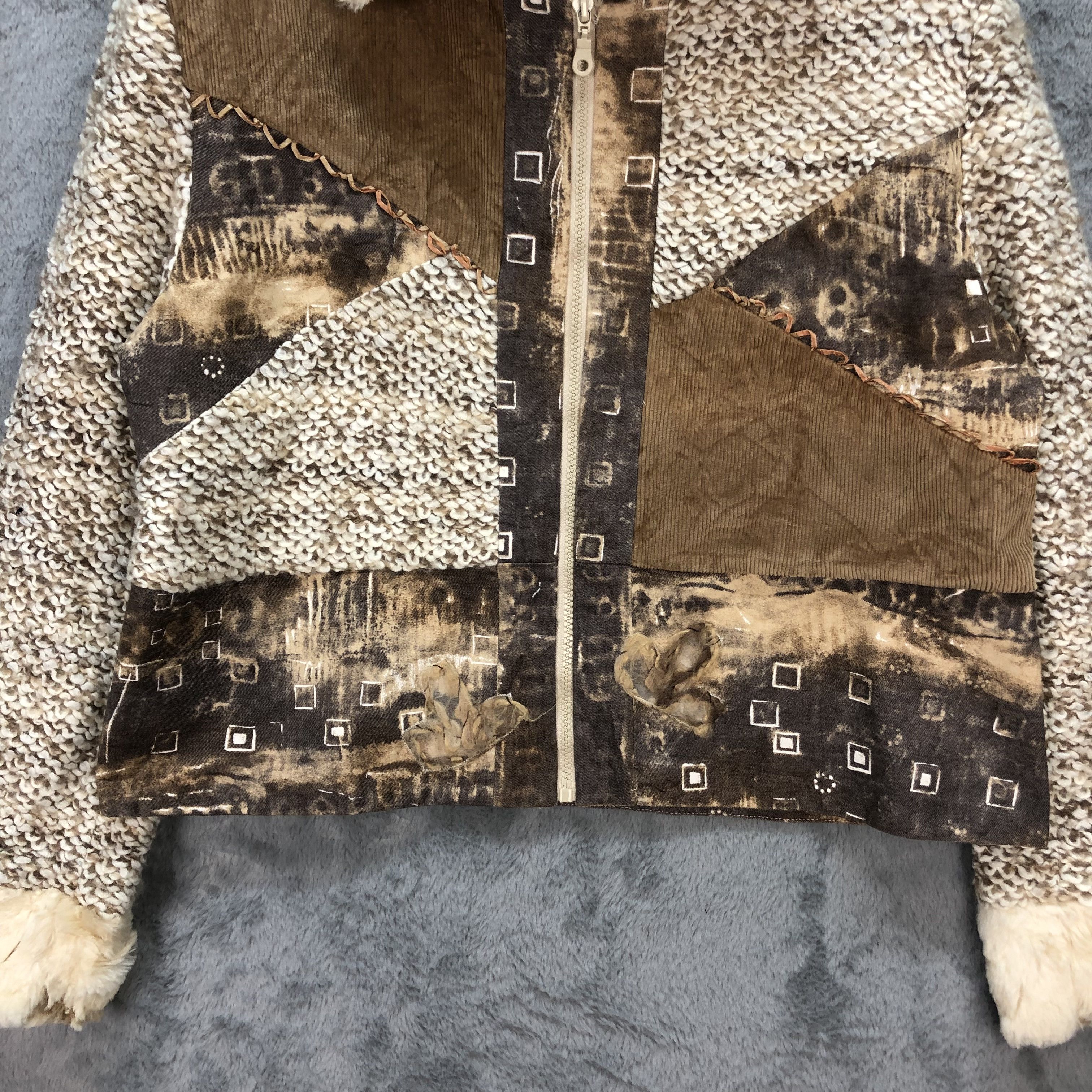 Japanese Brand JUANA PASITEA PATCHWORK NICE DESIGN CROPPED JACKET #5922-213 Size M / US 6-8 / IT 42-44 - 6 Thumbnail