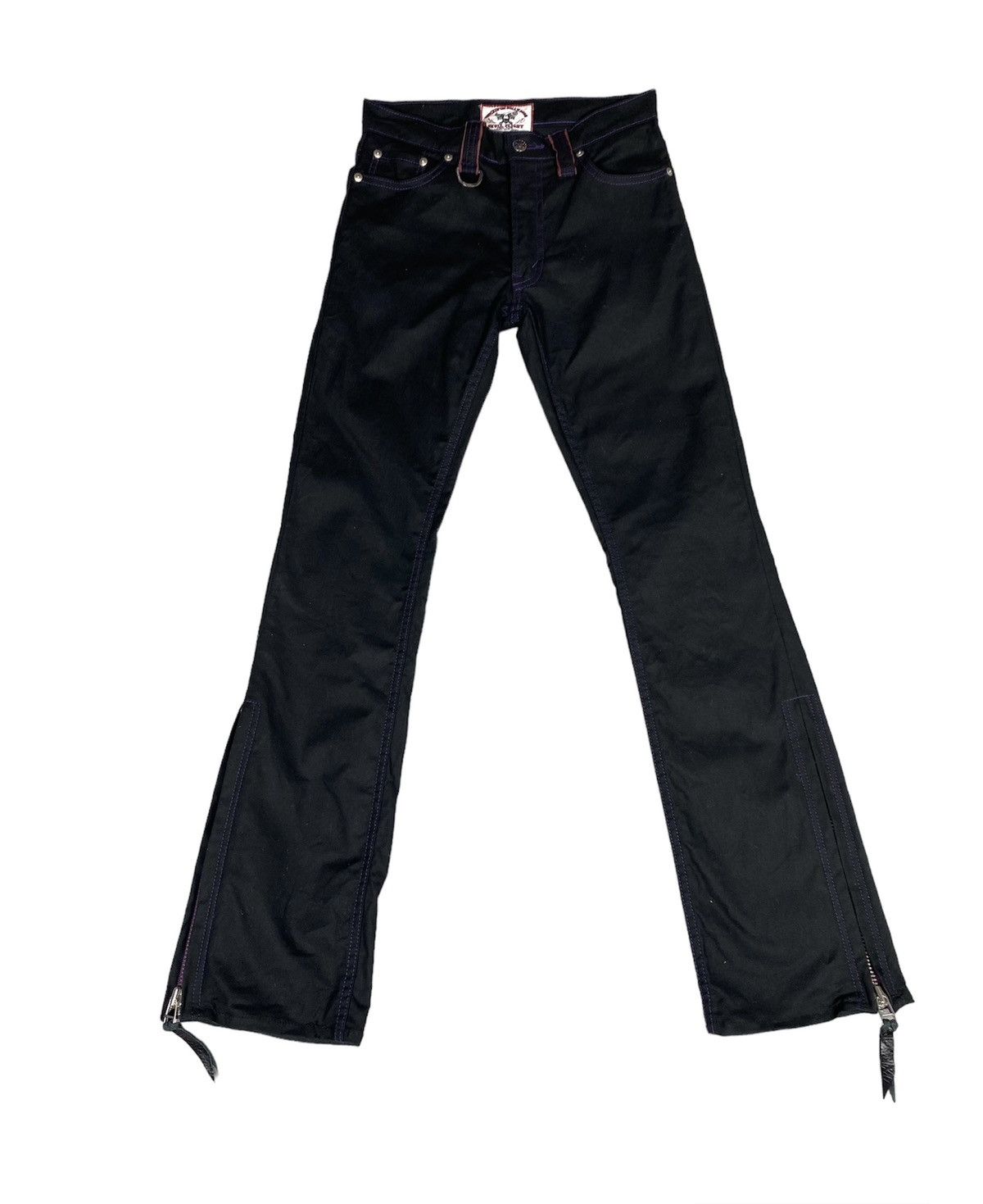 Hysteric Glamour Japanese Brand Skull Flight Stud Pants S0240 Size US 27 - 2 Thumbnail