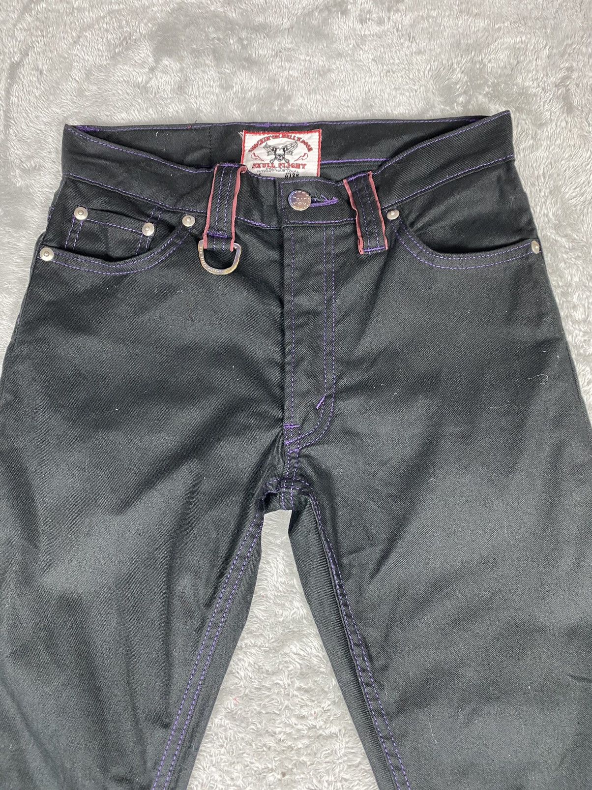 Hysteric Glamour Japanese Brand Skull Flight Stud Pants S0240 Size US 27 - 3 Thumbnail