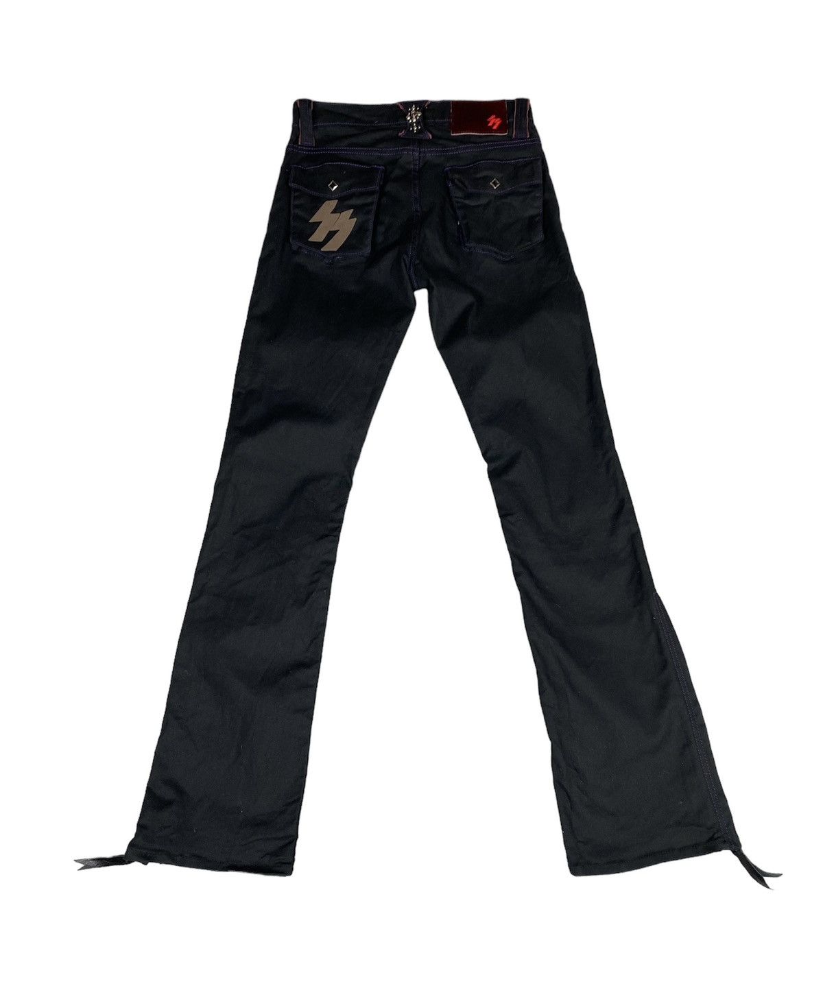 Hysteric Glamour Japanese Brand Skull Flight Stud Pants S0240 Size US 27 - 1 Thumbnail