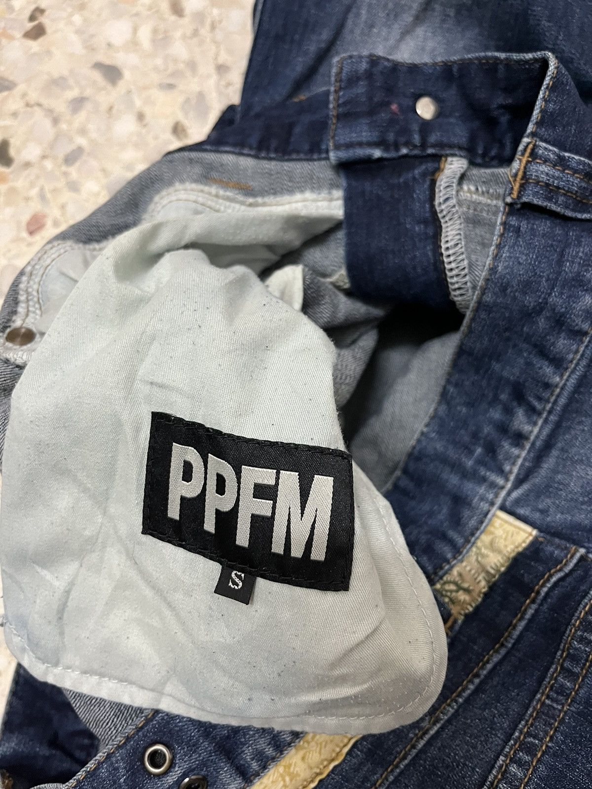 PPFM Japanese brand PPFM curved denim rare design Size US 32 / EU 48 - 7 Thumbnail