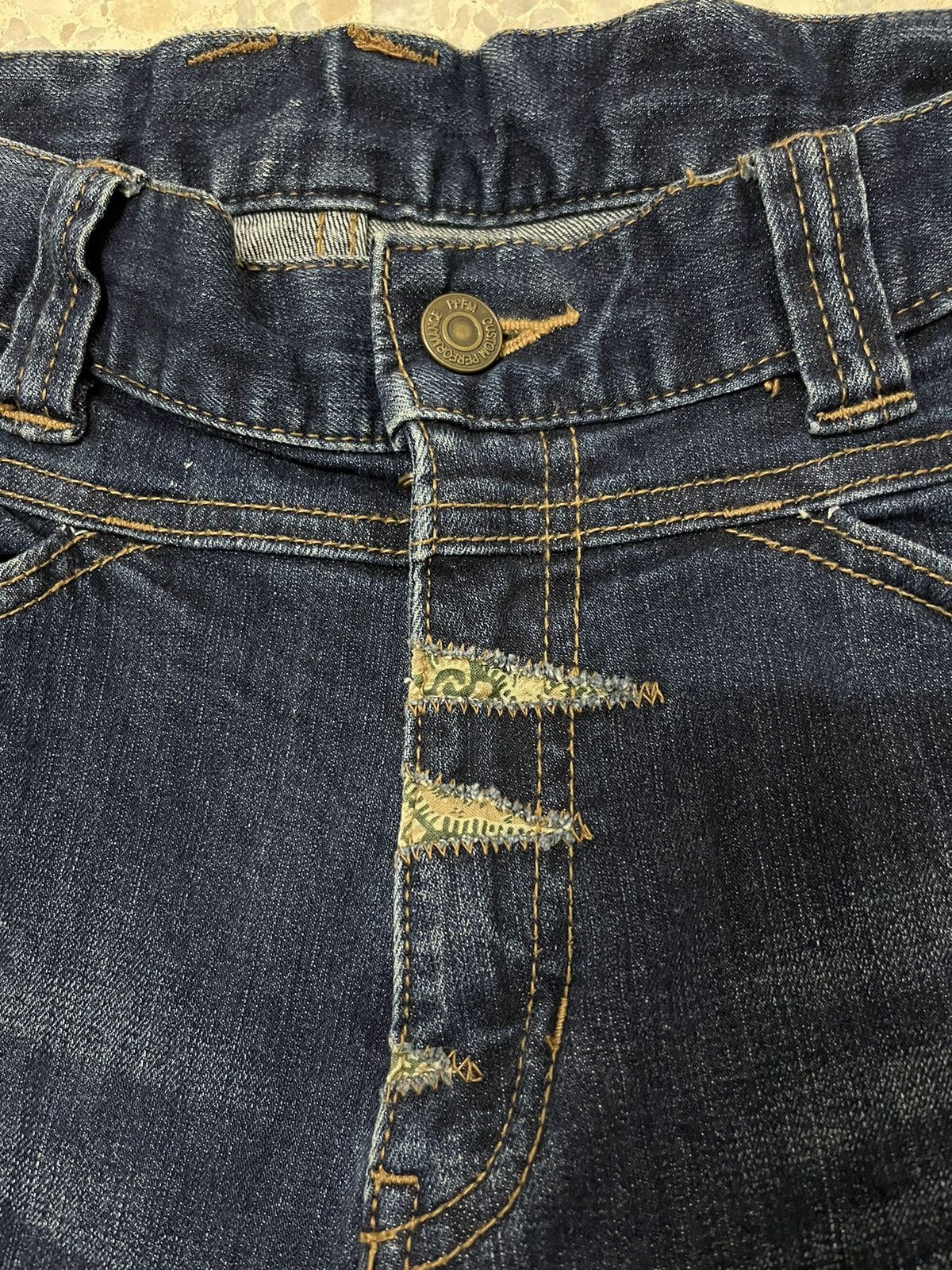 PPFM Japanese brand PPFM curved denim rare design Size US 32 / EU 48 - 4 Thumbnail