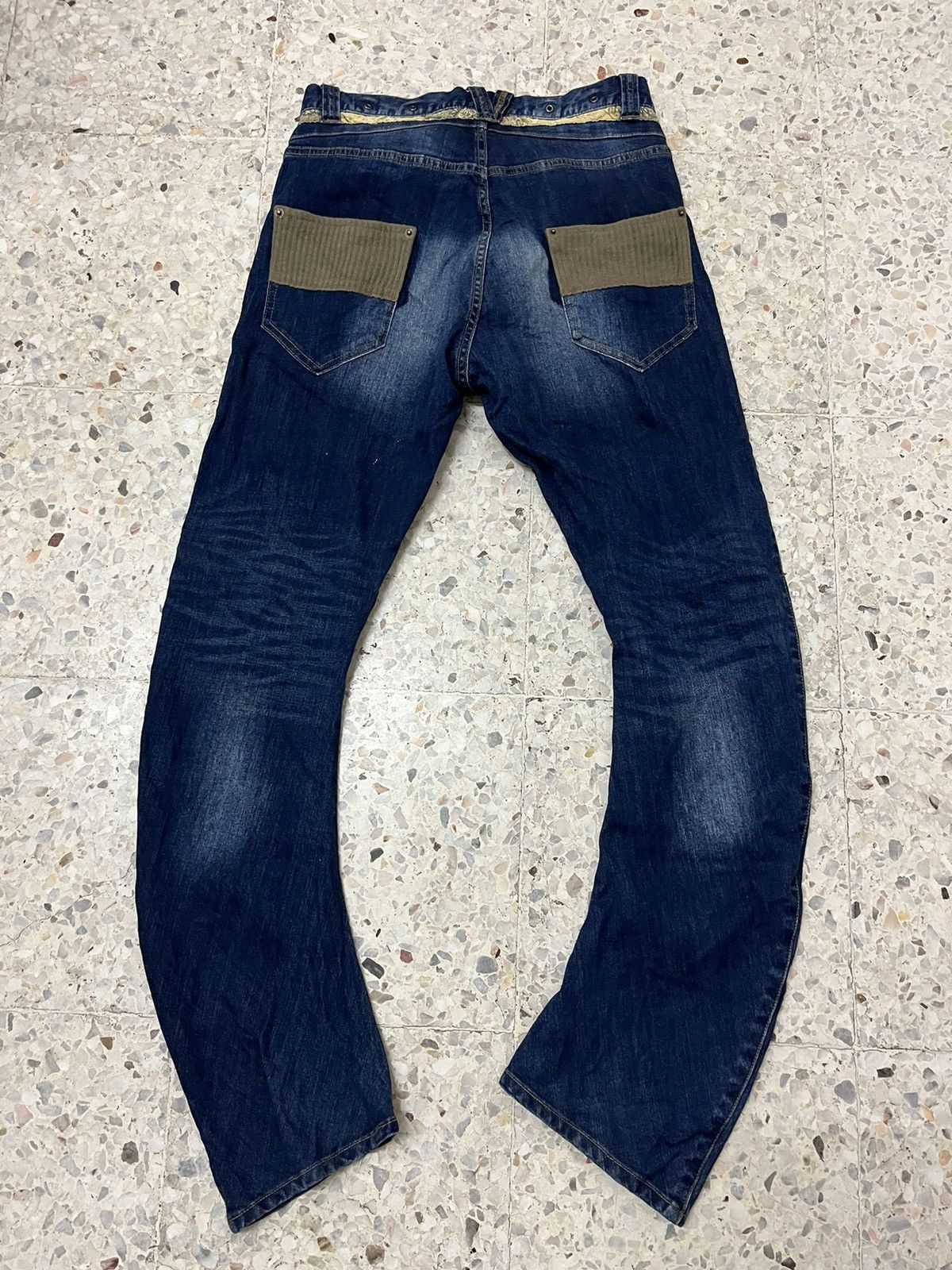PPFM Japanese brand PPFM curved denim rare design Size US 32 / EU 48 - 2 Thumbnail