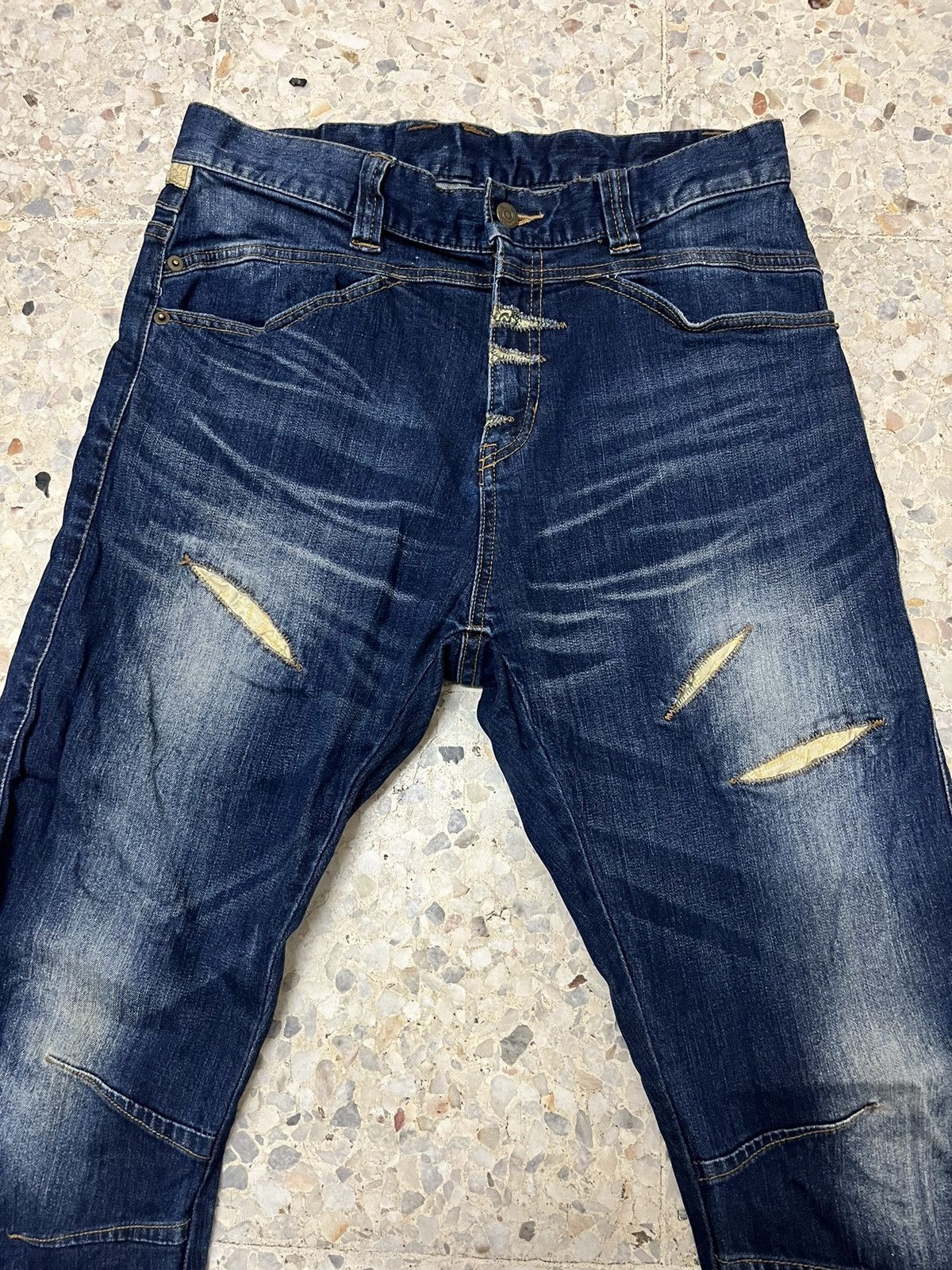 PPFM Japanese brand PPFM curved denim rare design Size US 32 / EU 48 - 3 Thumbnail