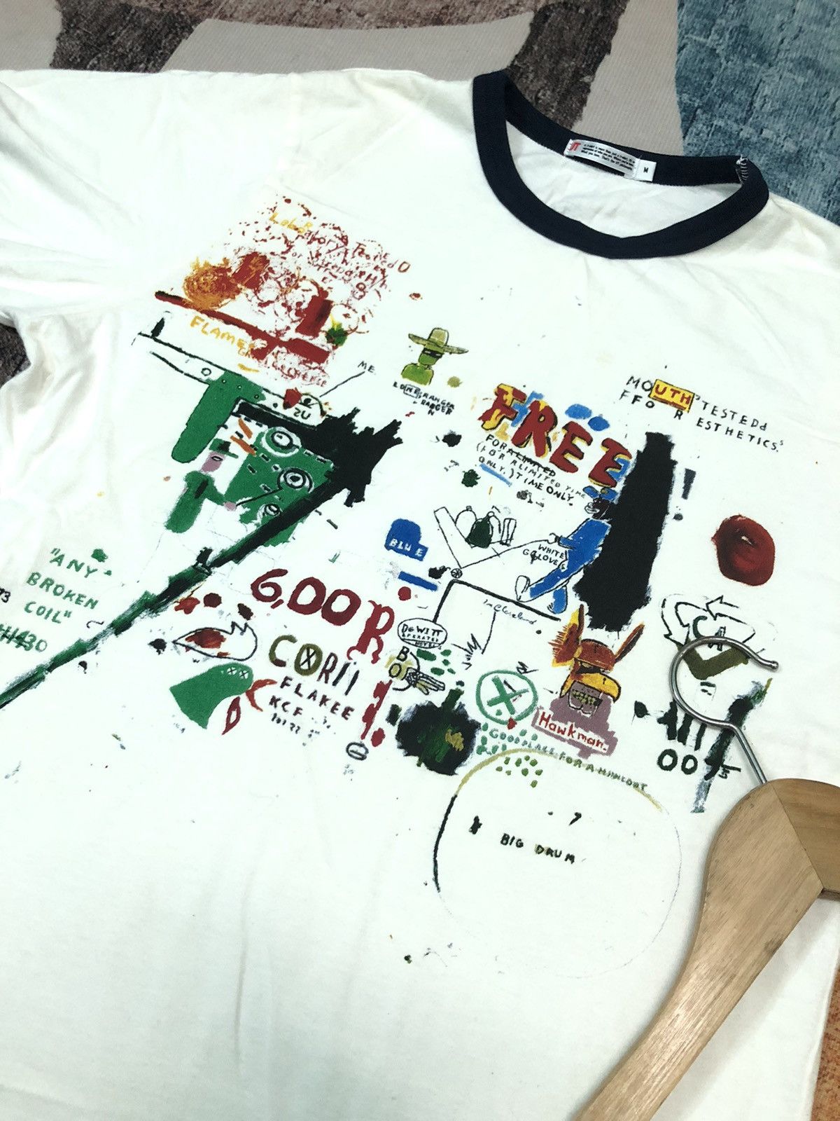 Jean-Michel Basquiat × Uniqlo VINTAGE JEAN-MICHEL BASQUIAT x UNIQLO POP ART RINGER SHIRT Size US S / EU 44-46 / 1 - 2 Thumbnail