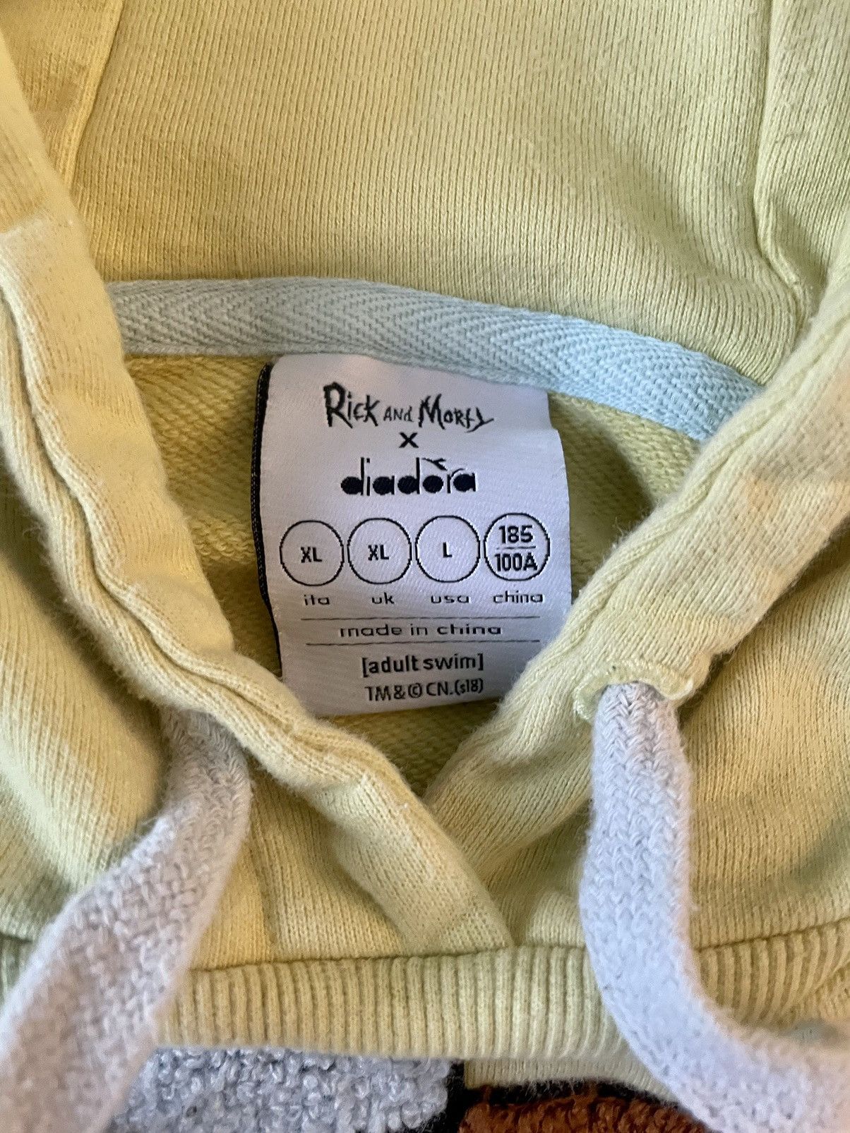 Diadora Rick & Morty x Diadora Portrait Terrycloth Custom Patch Hood Size US L / EU 52-54 / 3 - 7 Thumbnail