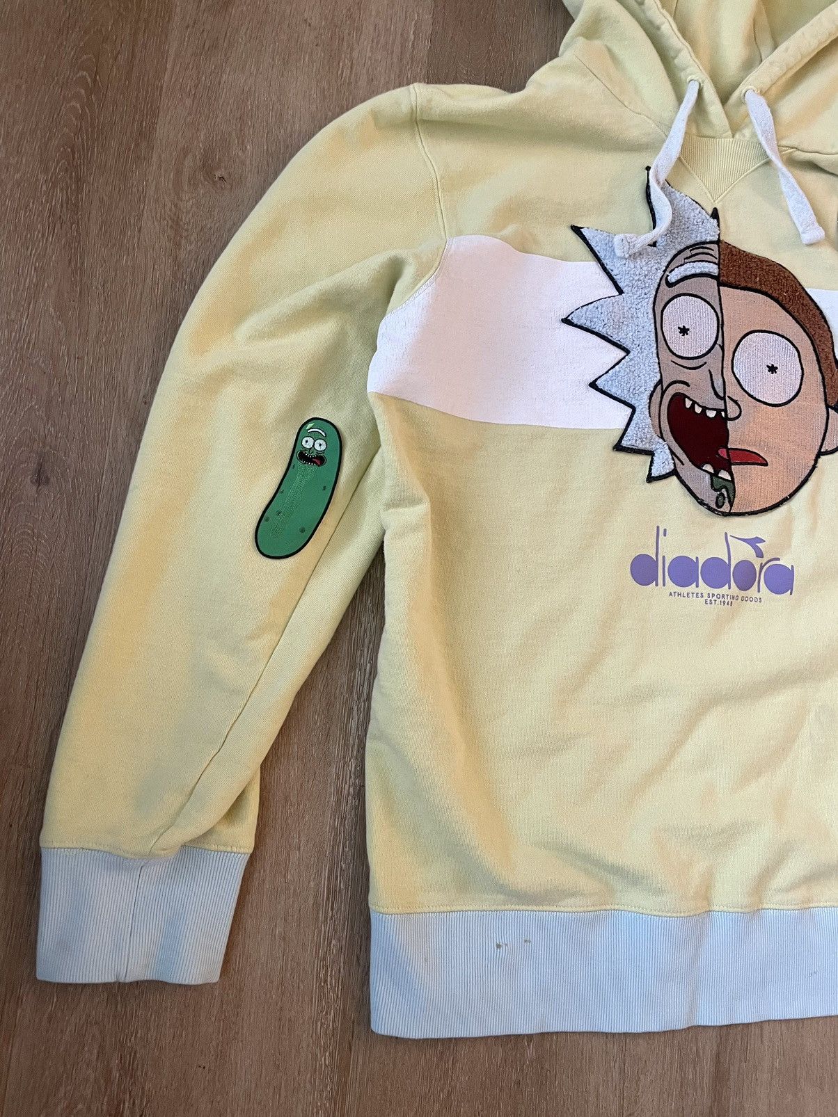 Diadora Rick & Morty x Diadora Portrait Terrycloth Custom Patch Hood Size US L / EU 52-54 / 3 - 3 Thumbnail