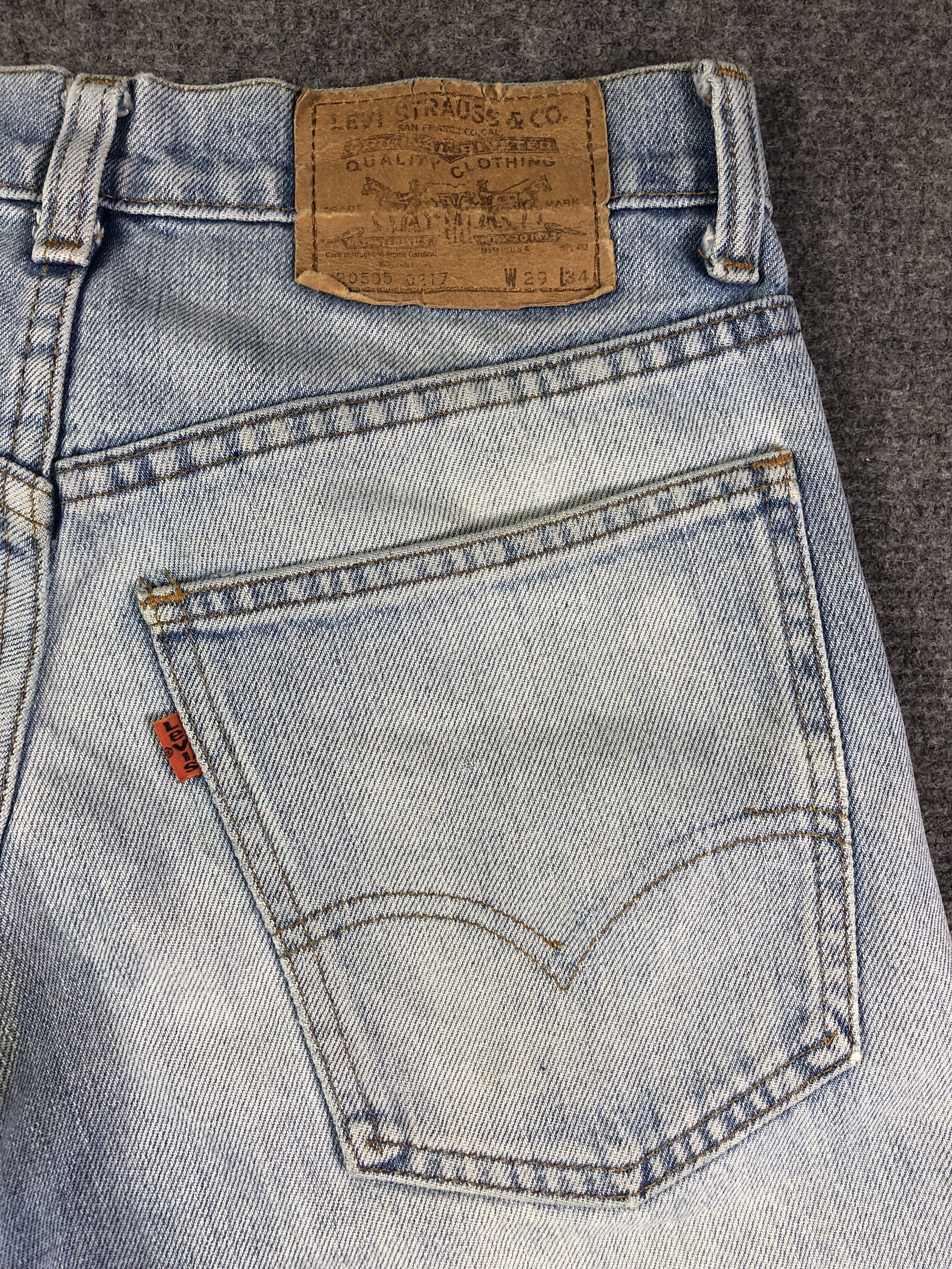 Levi's Light Blue Vintage Levis 505 Orange Tag 28x27.5 Size US 28 / EU 44 - 12 Thumbnail