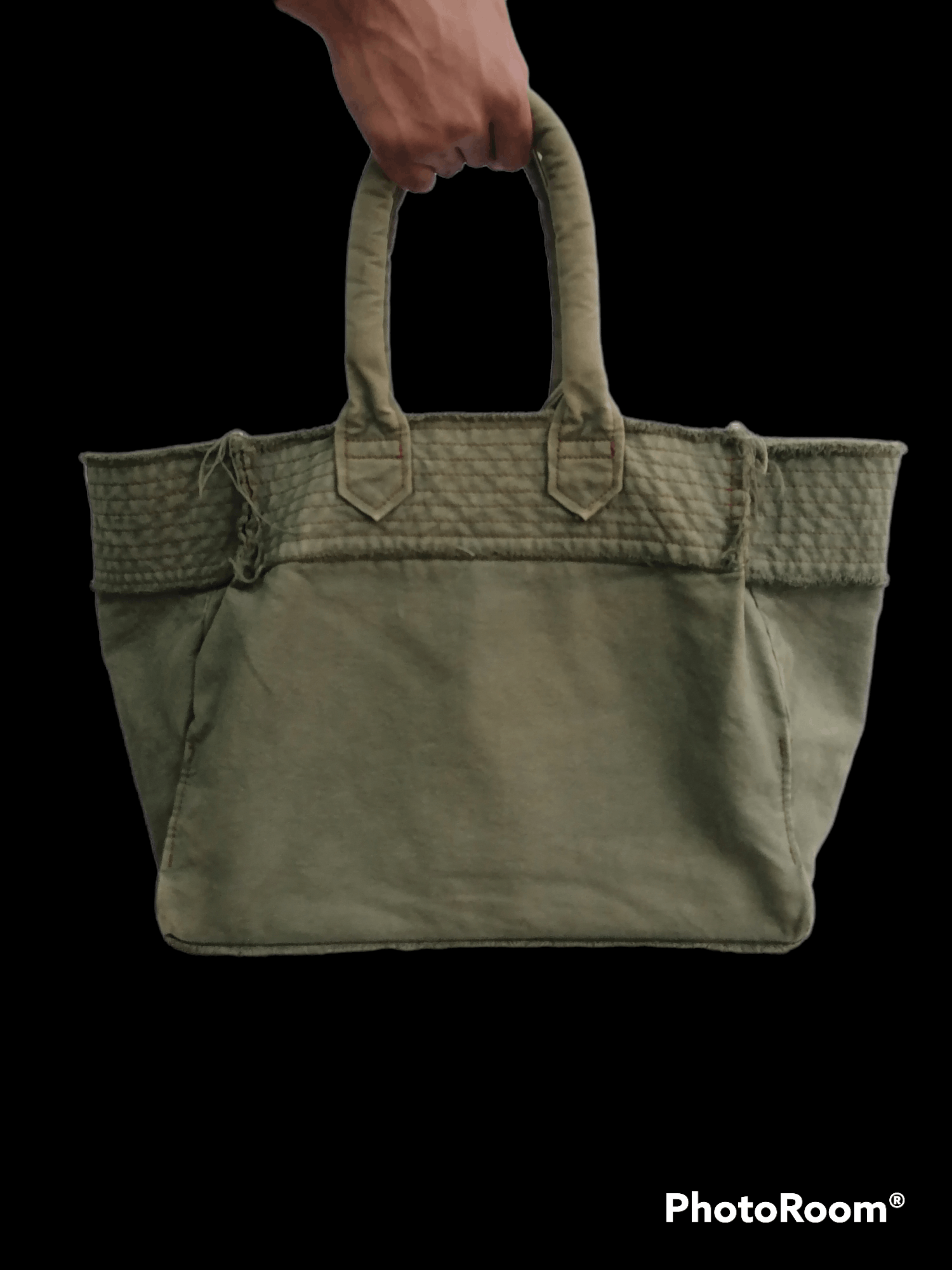 Comme des Garcons GRAIL🔥Vintage Comme Des Garçons Olive Green Canvas Tote Bag Size ONE SIZE - 4 Thumbnail