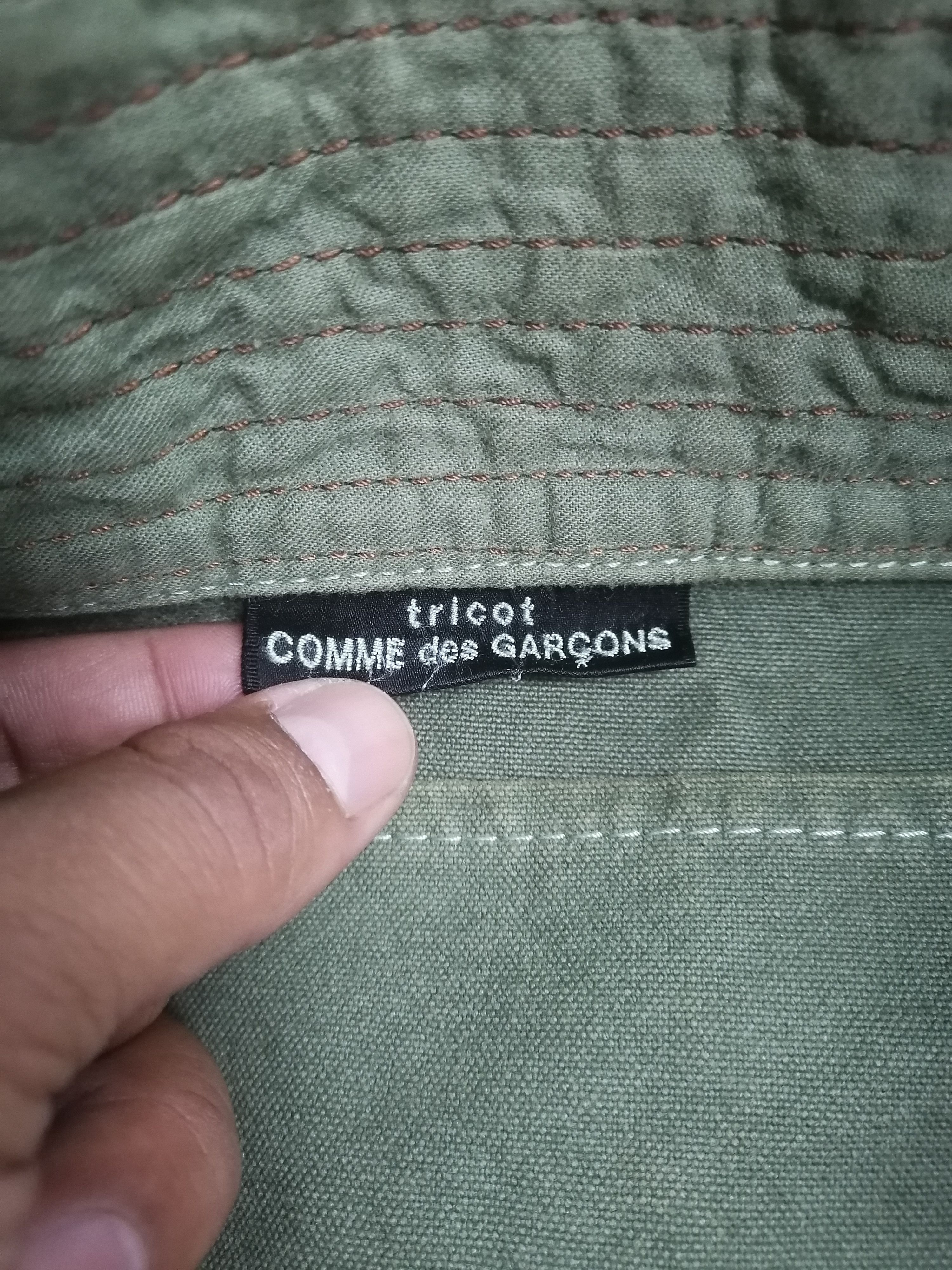 Comme des Garcons GRAIL🔥Vintage Comme Des Garçons Olive Green Canvas Tote Bag Size ONE SIZE - 7 Thumbnail