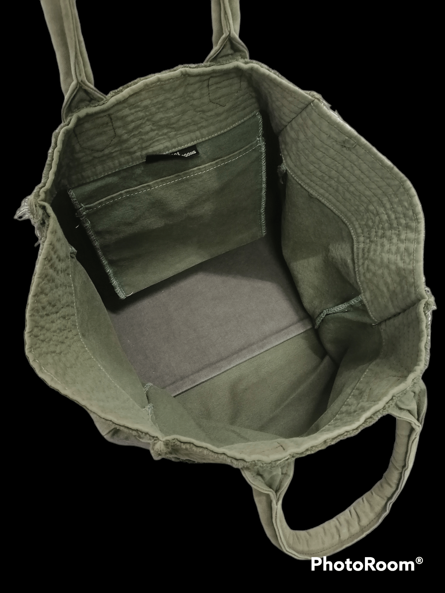 Comme des Garcons GRAIL🔥Vintage Comme Des Garçons Olive Green Canvas Tote Bag Size ONE SIZE - 6 Thumbnail