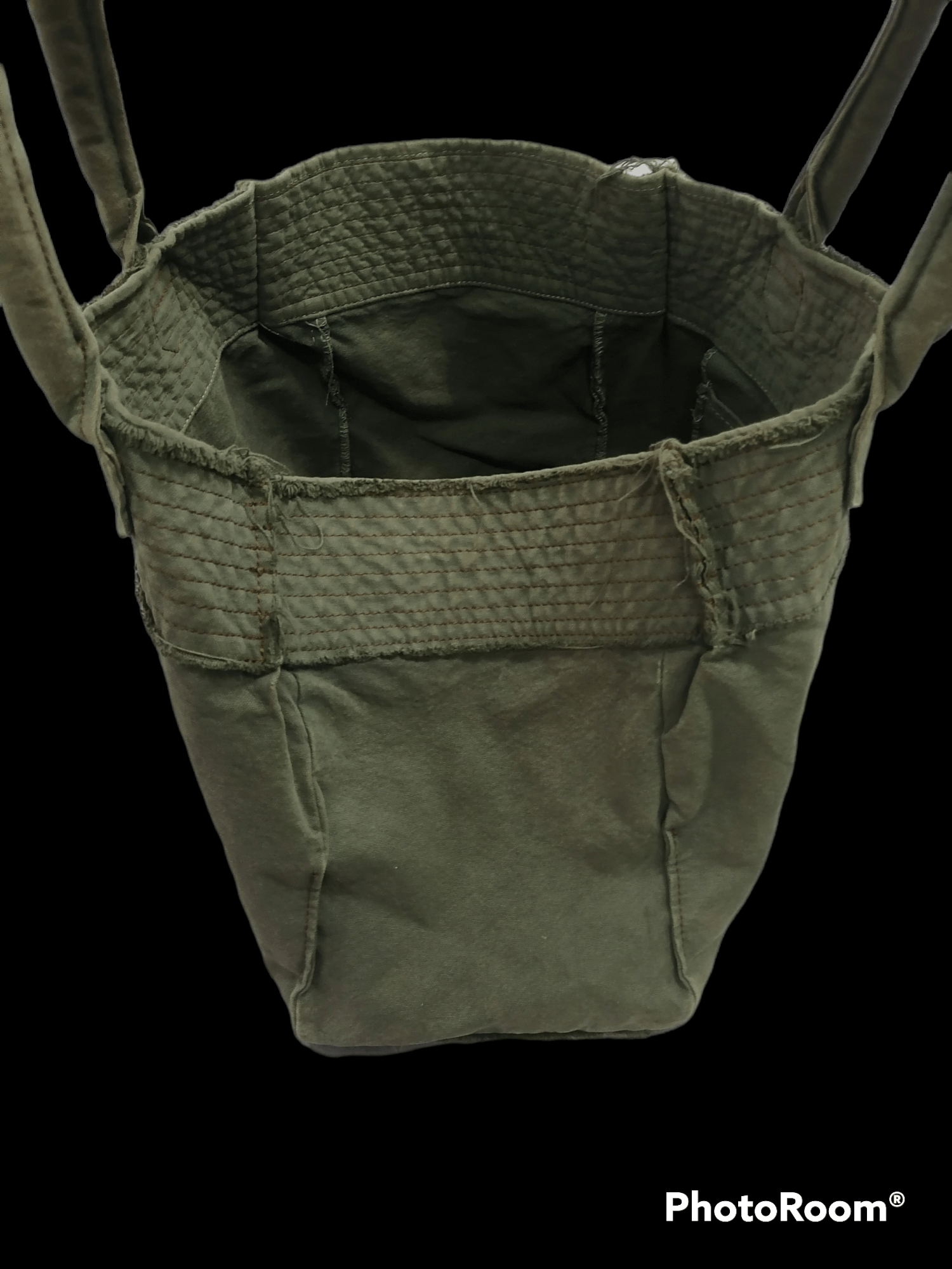 Comme des Garcons GRAIL🔥Vintage Comme Des Garçons Olive Green Canvas Tote Bag Size ONE SIZE - 3 Thumbnail
