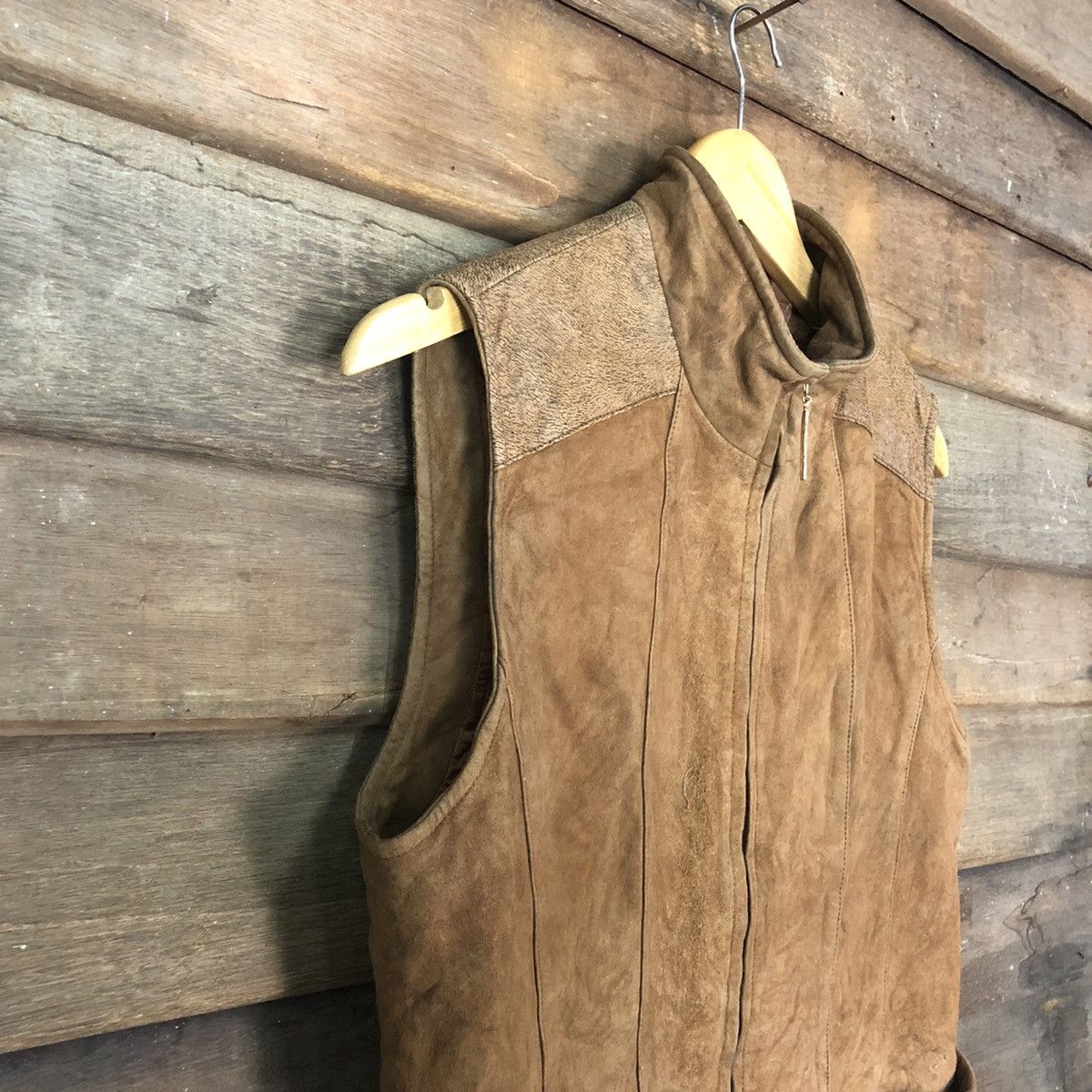 Vintage Sportiva Brown Vest Leather #7093 Size US S / EU 44-46 / 1 - 6 Thumbnail