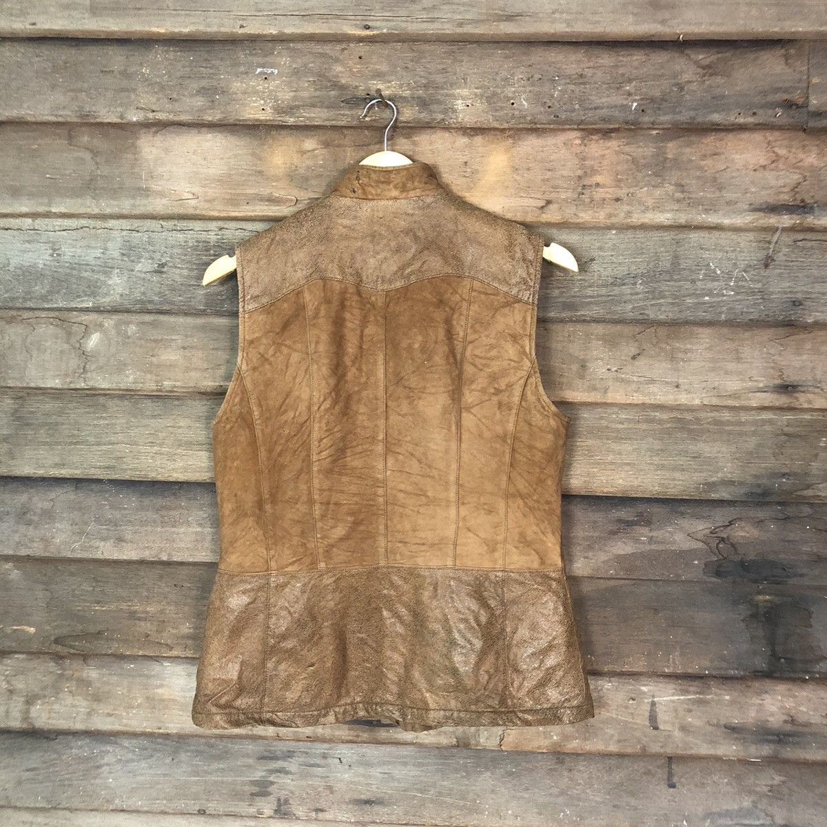 Vintage Sportiva Brown Vest Leather #7093 Size US S / EU 44-46 / 1 - 10 Thumbnail